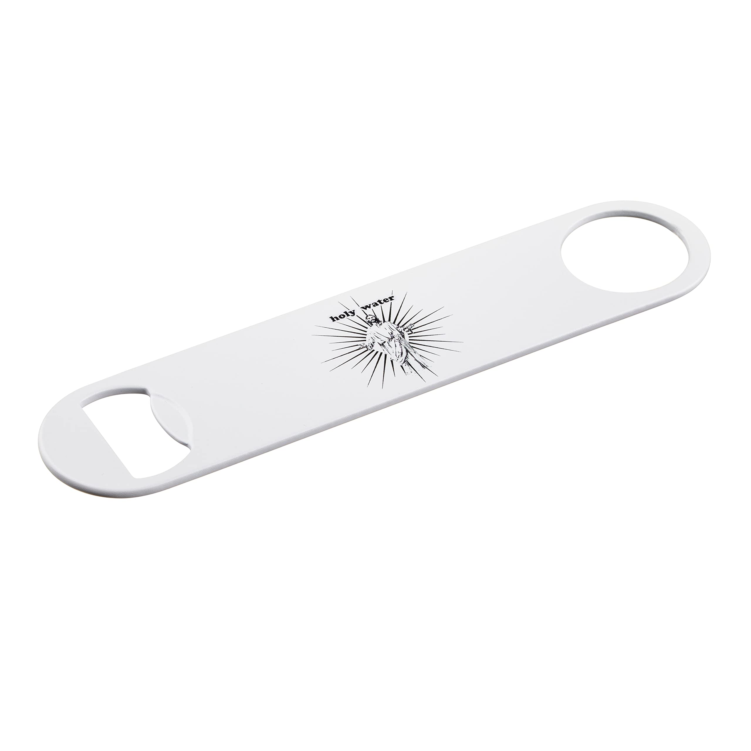 Holy Water Powder Coated Steel Bottle Opener - Rustproof & Durable Bar Tool for Beer, Soda & Home Use - Perfect for Parties, Camping & Outdoor Adventures