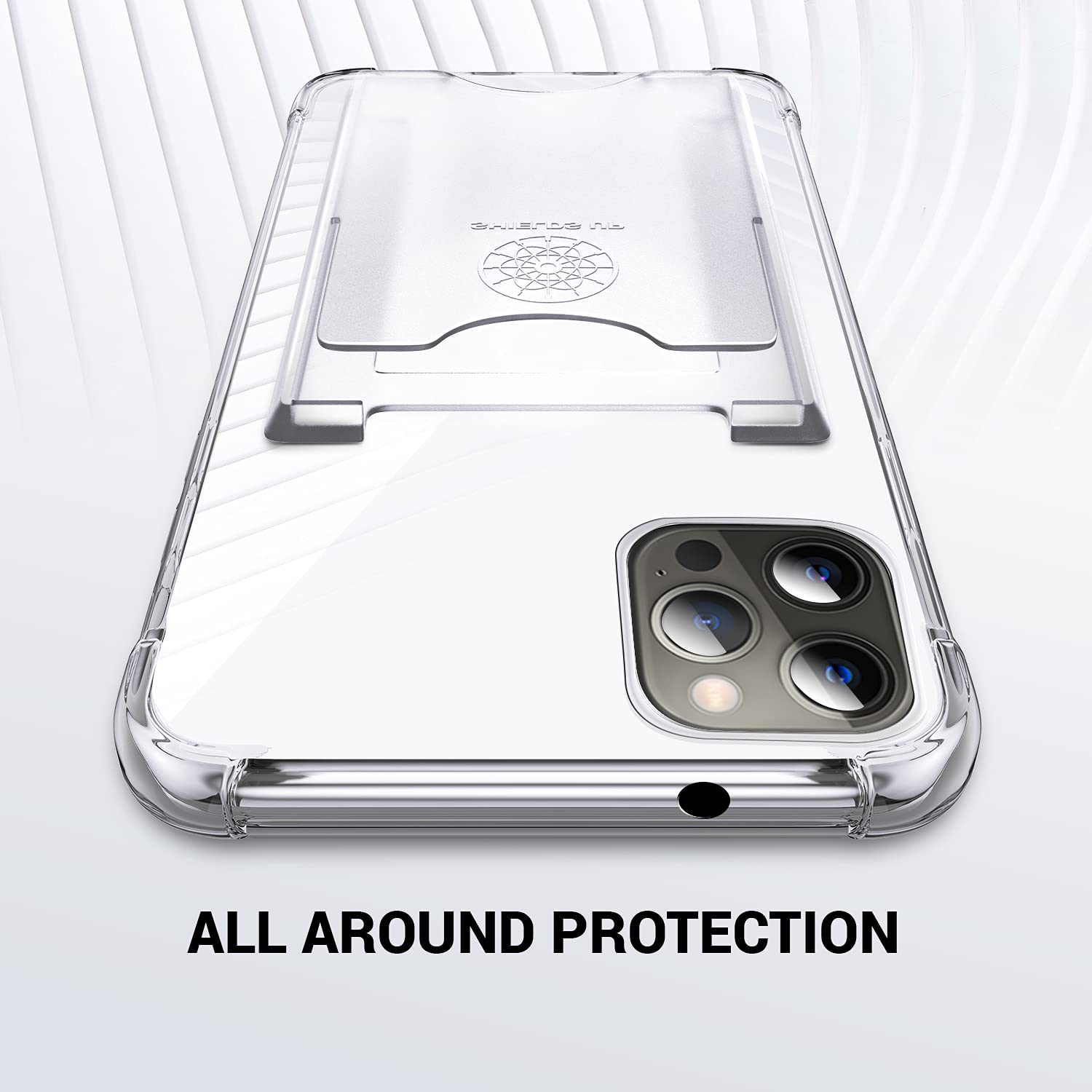 Shockproof Slim Wallet Case for iPhone 13 Pro Max (6.7 inch) - Clear Soft TPU Cover with Card Holder | Minimalist Protective Phone Case | Perfect for Everyday Use, Travel & Business Meetings