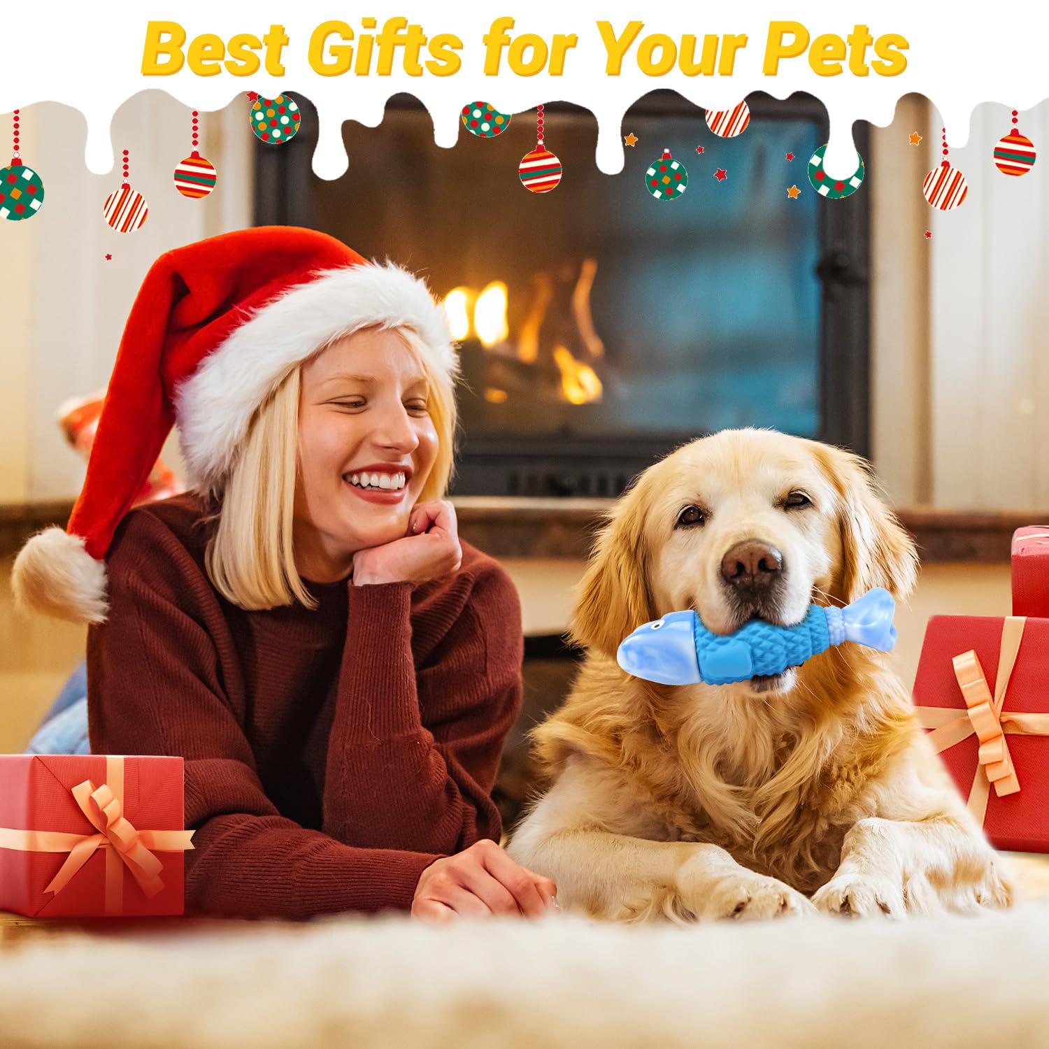 Tough Durable Dog Toys for Aggressive Chewers - Large Breed Indestructible Chew Toys to Reduce Anxiety & Boredom - Perfect for Strong Chewers, Teething Puppies & High-Energy Dogs