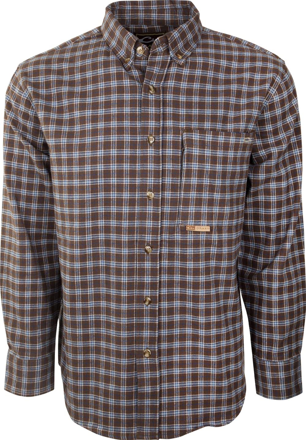 Drake Waterfowl Men's Autumn Brushed Twill Shirt - Comfortable Hunting & Outdoor Flannel Shirt for Fall Season | Perfect for Hunting, Camping & Casual Wear