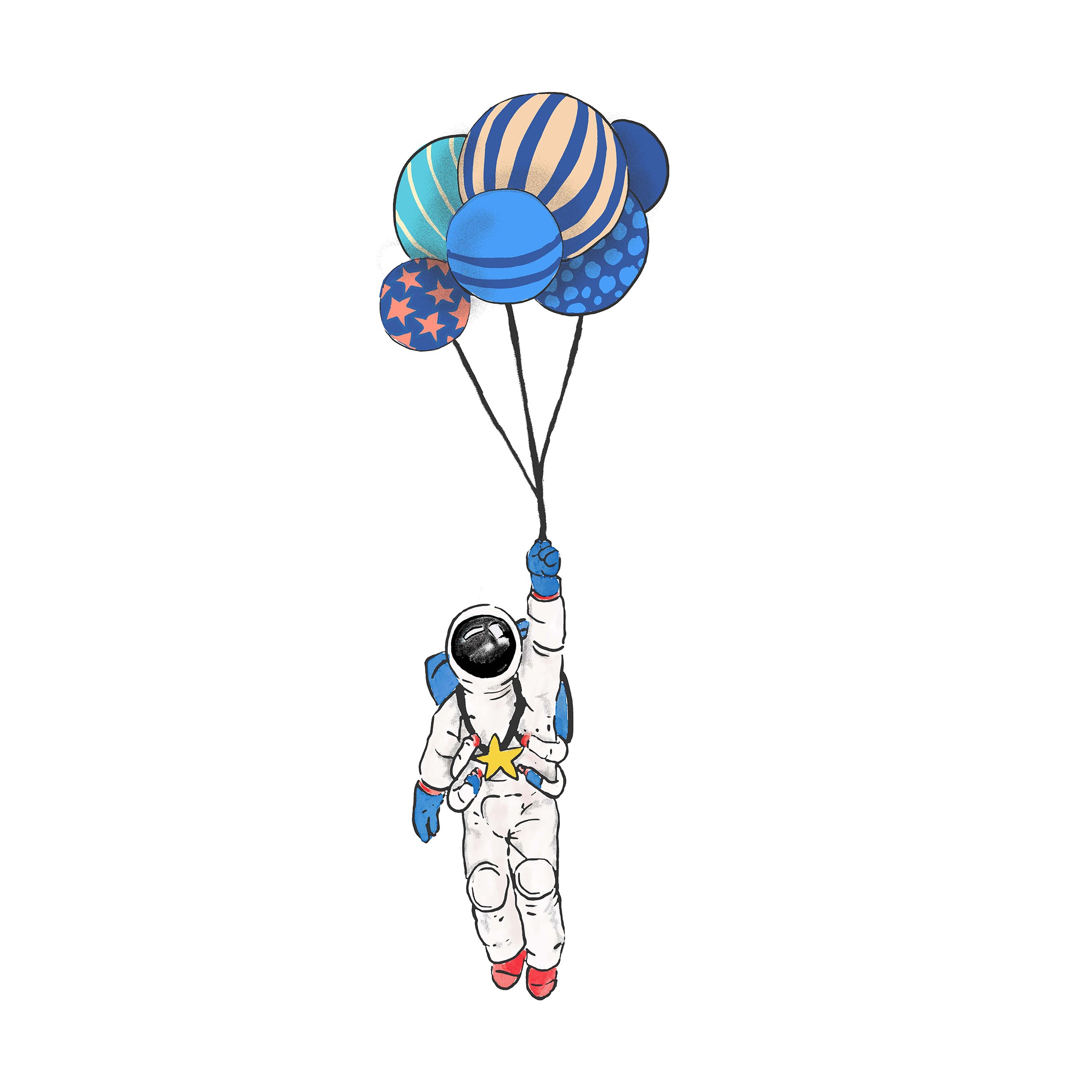 Premium Astronaut Wall Sticker Decals - Space-Themed Room Decor for Kids & Adults - Perfect for Bedrooms, Nurseries, and Playrooms