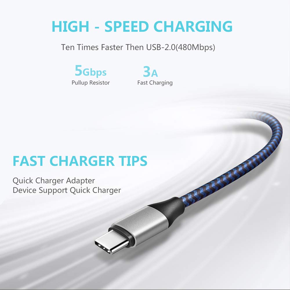 [2 Pack] Fast Charging USB C Cable for Amazon Fire Tablets - Compatible with Fire 9th-13th Gen, Fire Max 11 (2023), Fire HD 10/HD10 Plus, Kids Edition (2019-2021), Fire HD 8/8 Plus (2020) - Perfect for Home, Office & Travel Charging