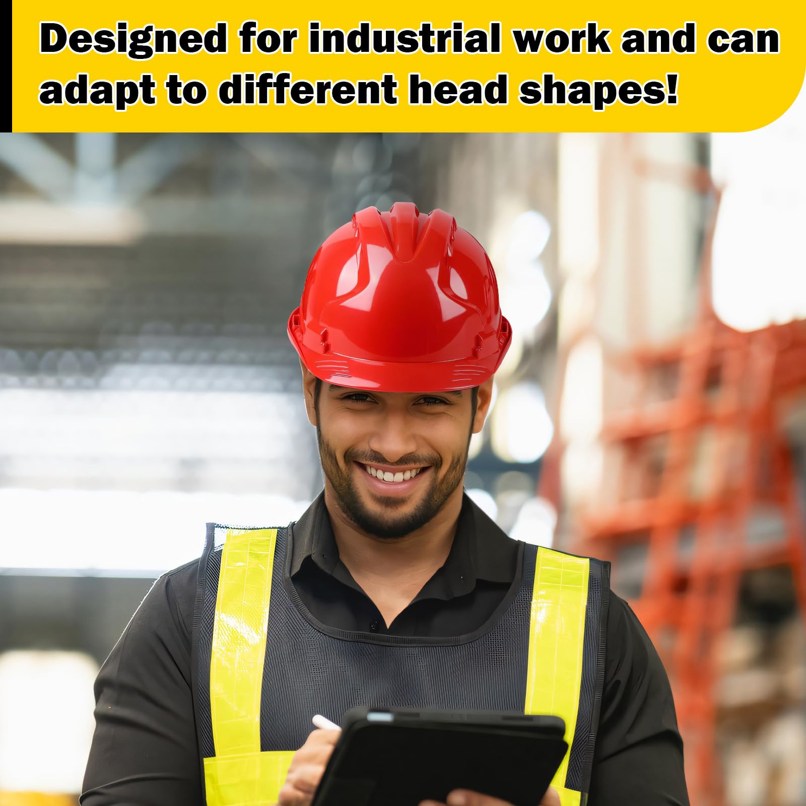 Hard Hat Construction Helmet - ANSI Certified Safety Helmet for Men & Adults - Lightweight, Breathable & Durable for Outdoor Work, Climbing & Labor Protection - Ideal for Construction Workers, Roofers & Industrial Safety