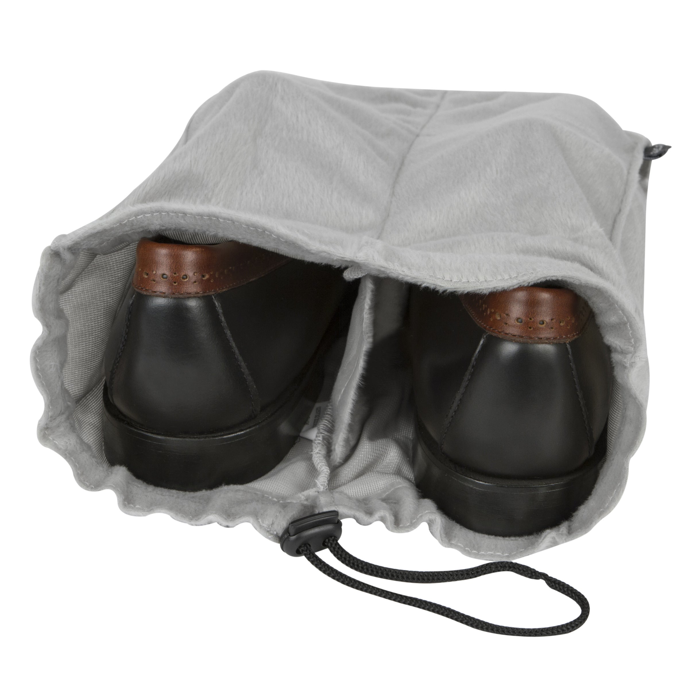 Travelon Set of 2 Premium Shoe Bags for Travel - Waterproof & Lightweight Shoe Storage Organizers for Suitcases, Gym, or Laundry (Black)