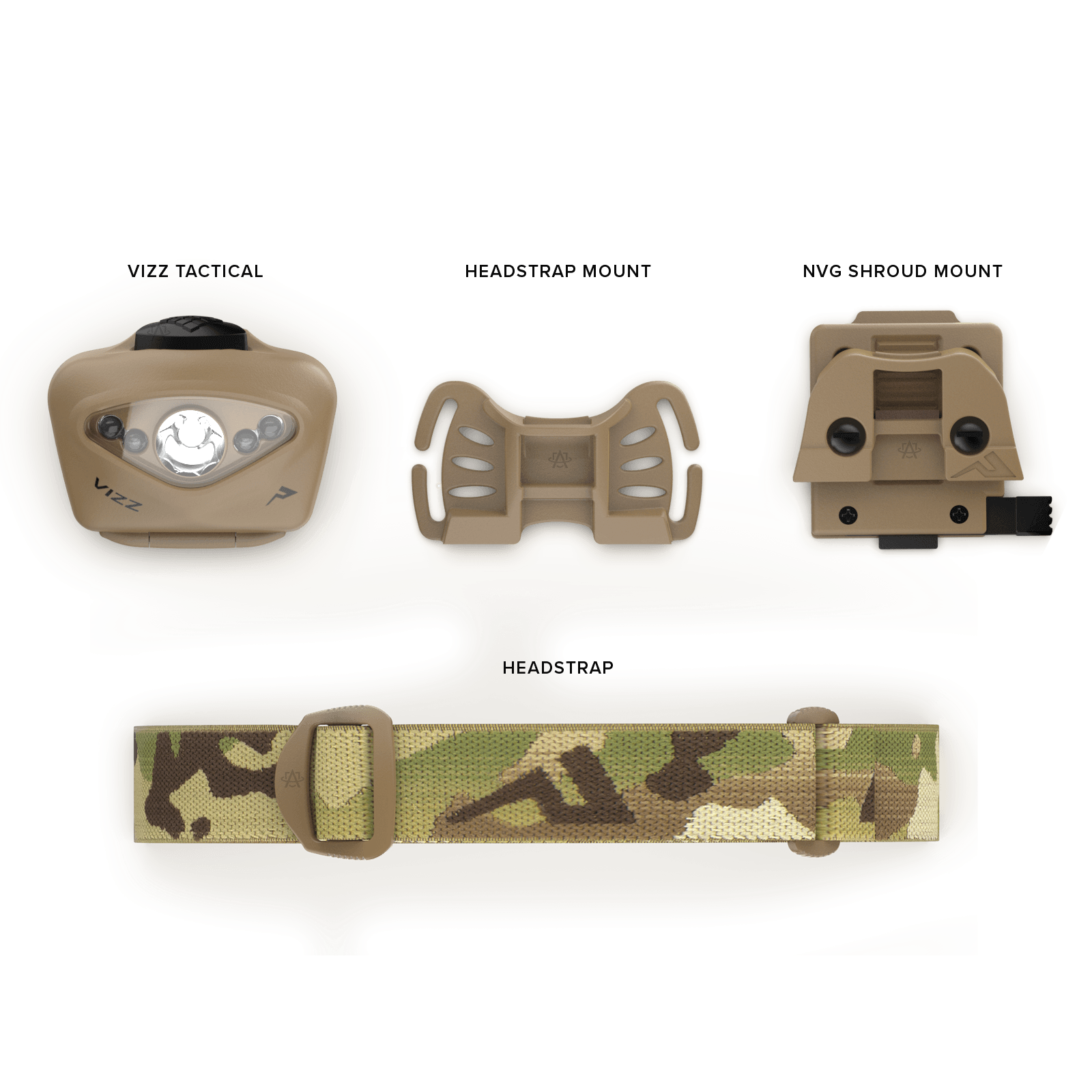 Princeton Tec Vizz Tactical MPLS Headlamp - 550 Lumens LED Headlight for Camping, Hiking & Outdoor Adventures | Waterproof & Durable | Made in USA