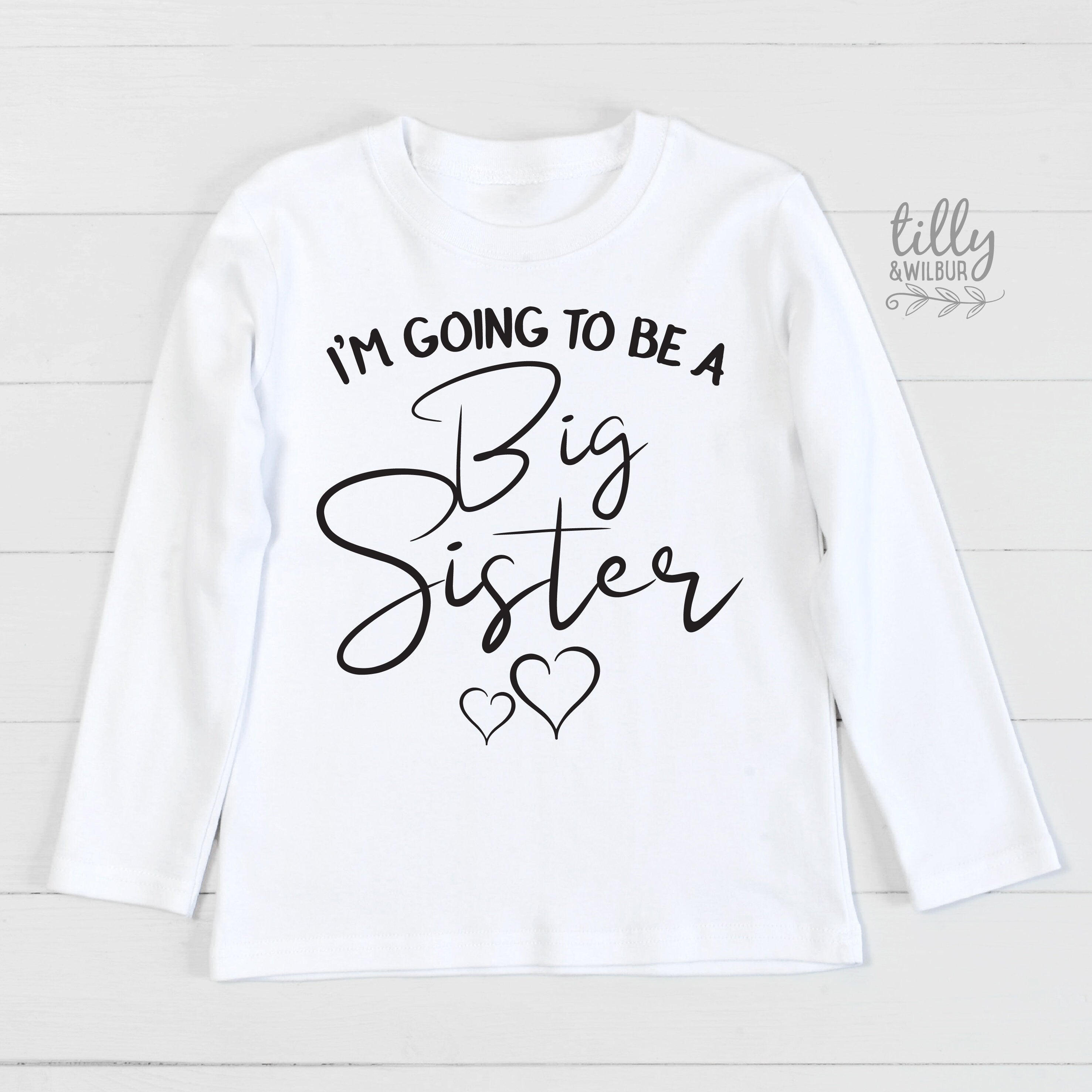 Big Sister T-Shirt - Comfortable & Stylish Sibling Gift for Women & Girls - Perfect for Family Events, Birthdays & Matching Outfits