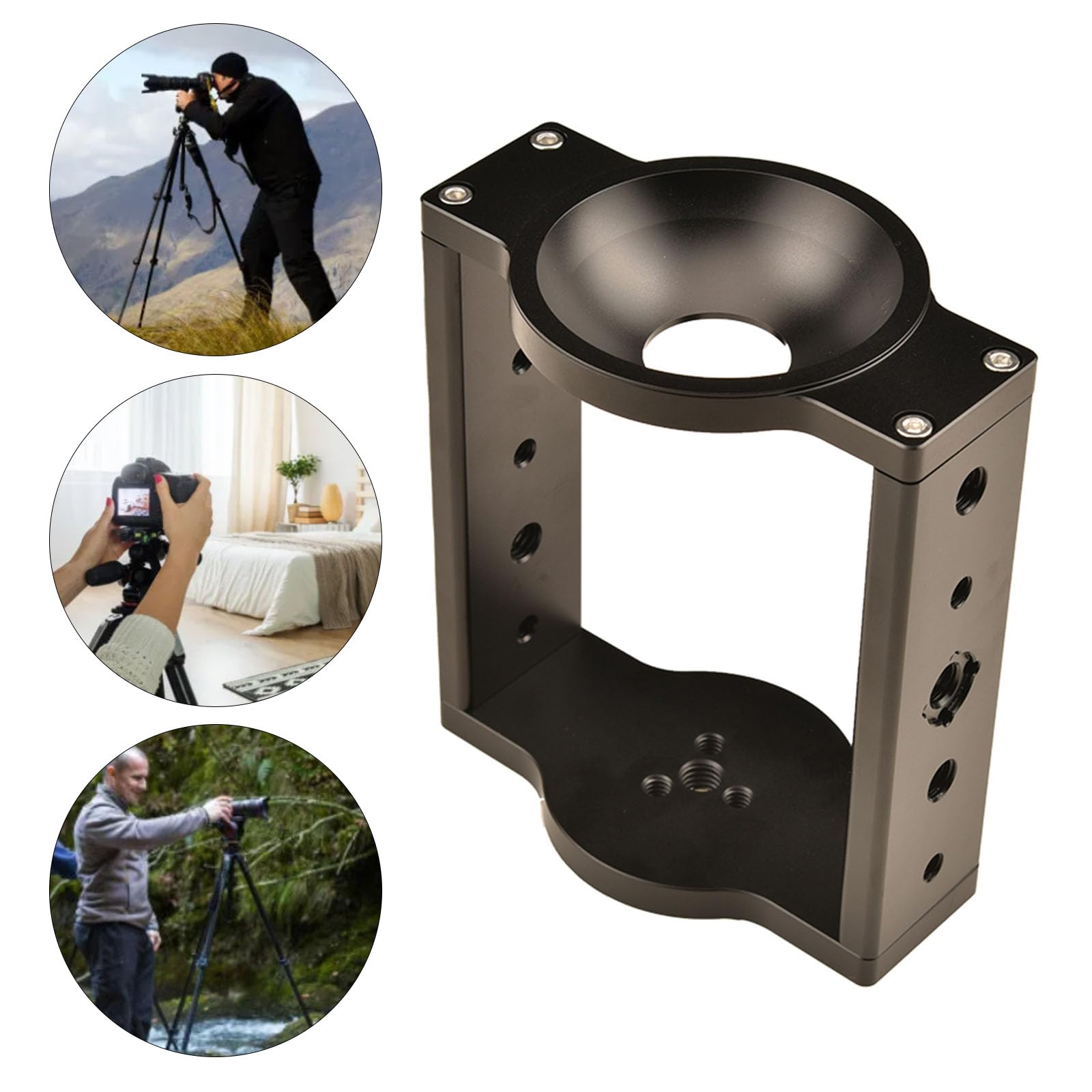 65mm/75mm Professional Bowl System Camera Adapter - Tripod Fluid Head Converter for Smooth Panning & Tilting | Perfect for Video Production, Live Streaming & Photography