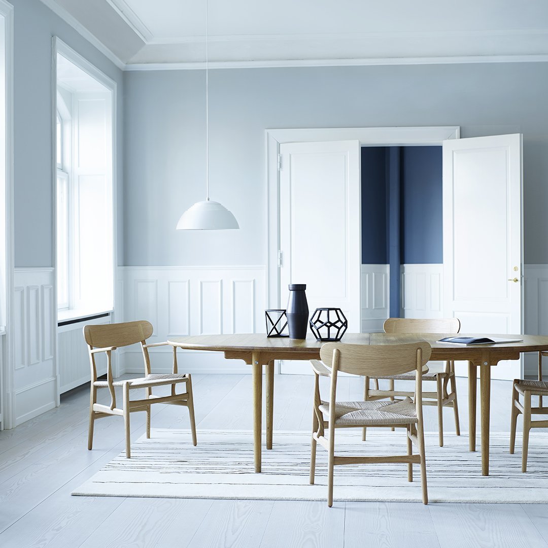 Wegner CH339 Modern Dining Table - Scandinavian Mid-Century Design Wooden Table for Kitchen & Dining Room - Perfect for Small Spaces & Home Decor