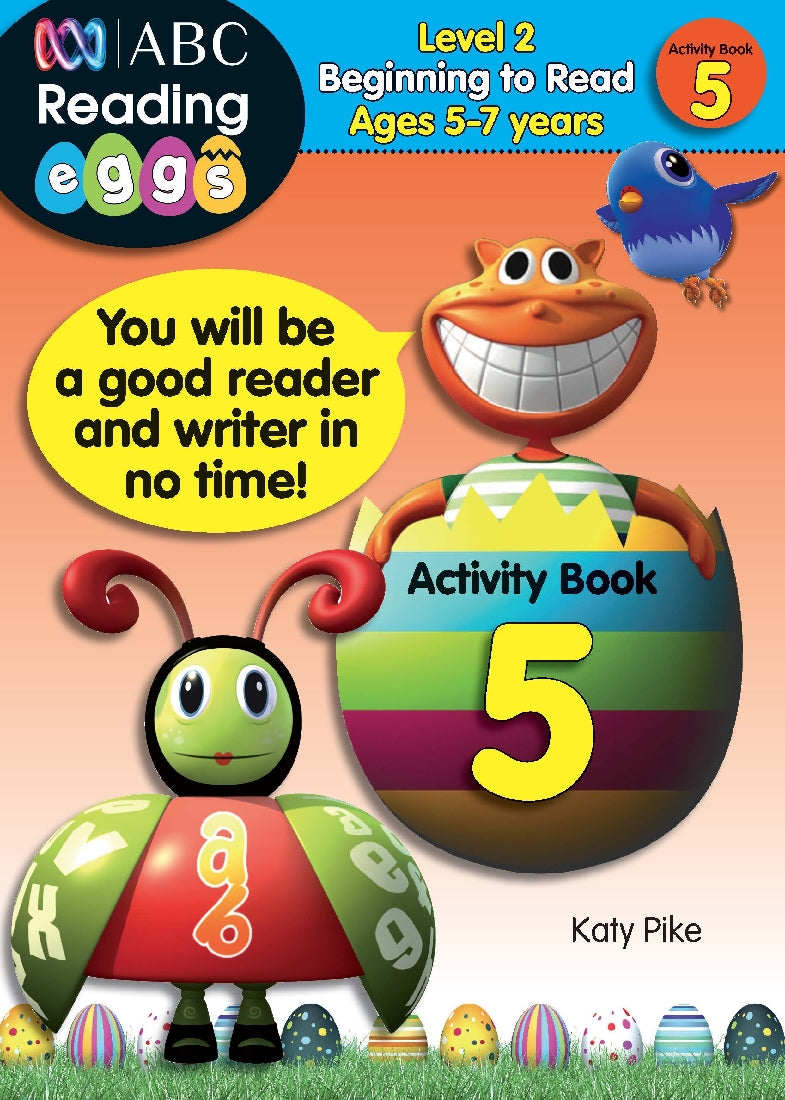 ABC Reading Eggs Level 2 Beginning to Read Activity Book for Kids Ages 5-7 - Fun Phonics Learning & Early Reading Practice for Kindergarten & First Grade Students - Perfect for Homeschooling & Classroom Use