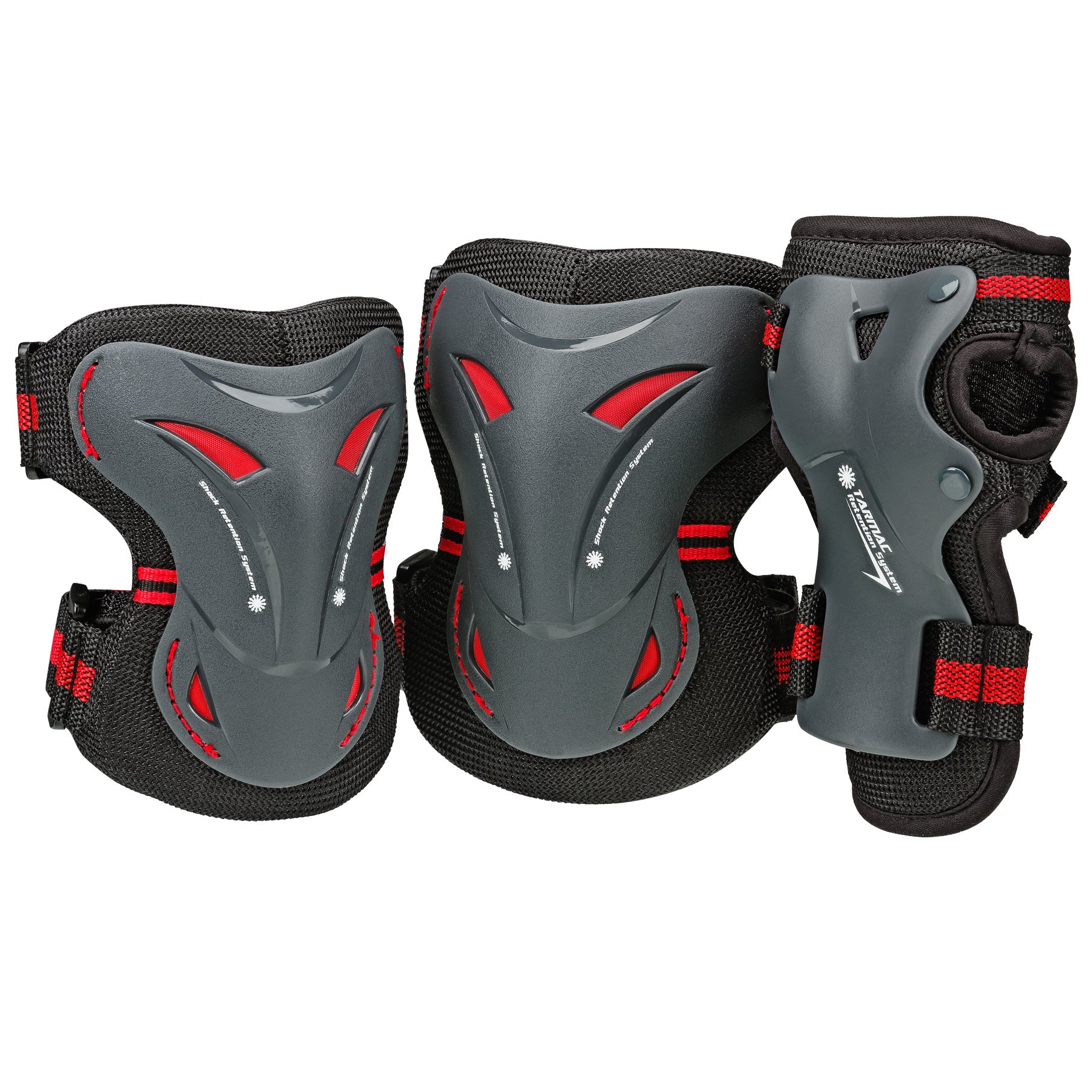 BoneShieldz Tarmac Protective Tri Pack - Durable Skateboard & Scooter Knee Pads for Kids & Adults - Perfect for Skateboarding, Scootering & Outdoor Sports