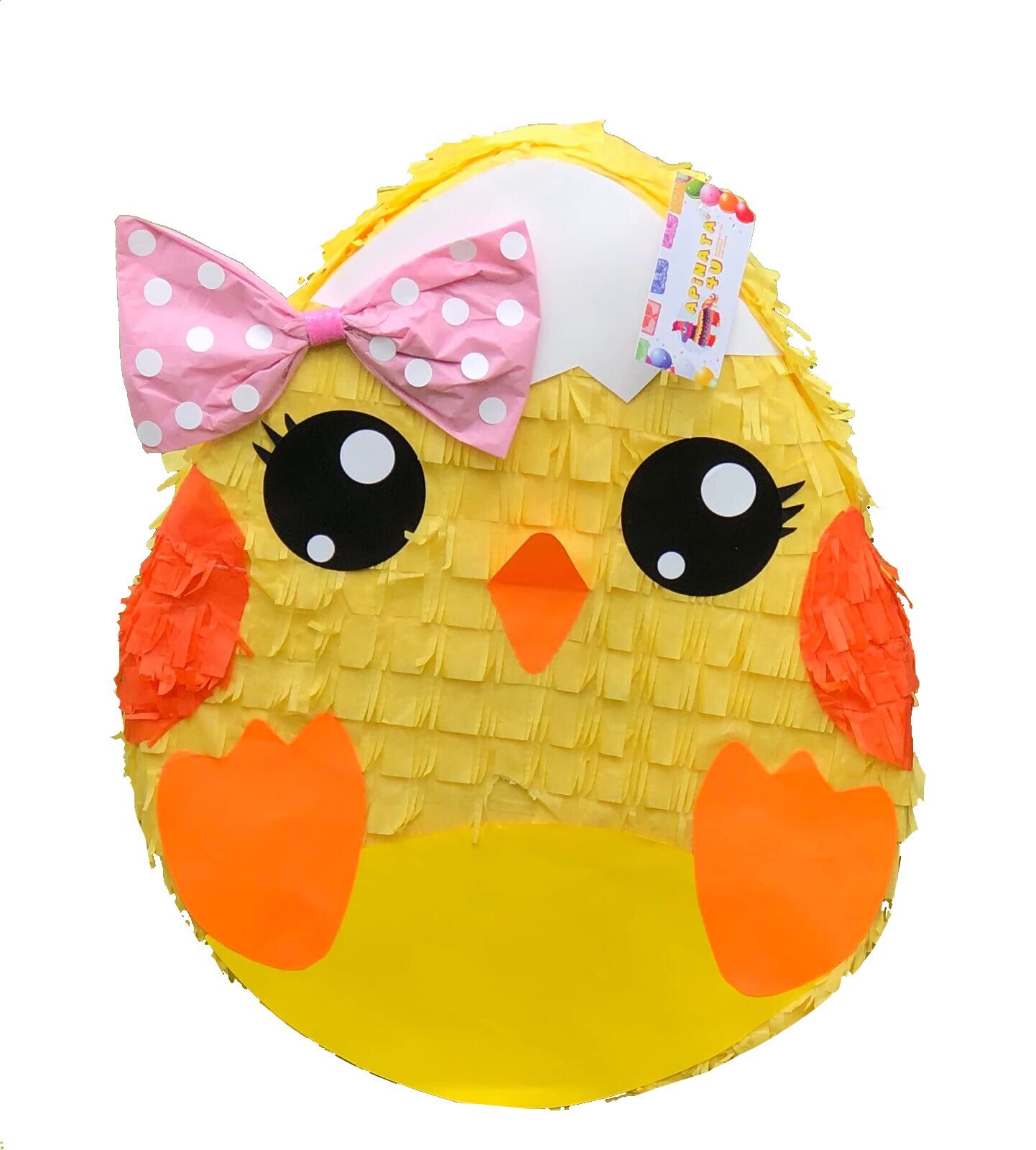 APINATA4U Easter Egg Pinata with Pink Bow - Gender Reveal & Baby Shower Party Decor - Perfect for Its A Girl Celebrations, Birthday Parties & Easter Events