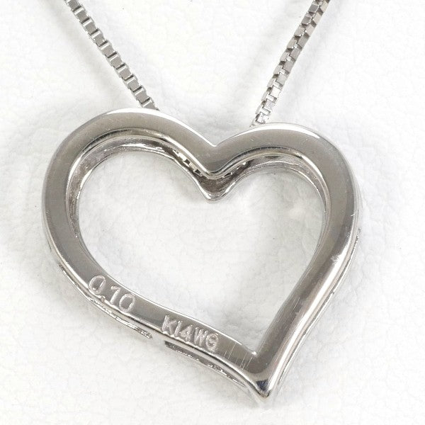 14K White Gold Diamond Pendant Necklace for Women - Elegant Layering Piece for Weddings, Anniversaries & Special Occasions