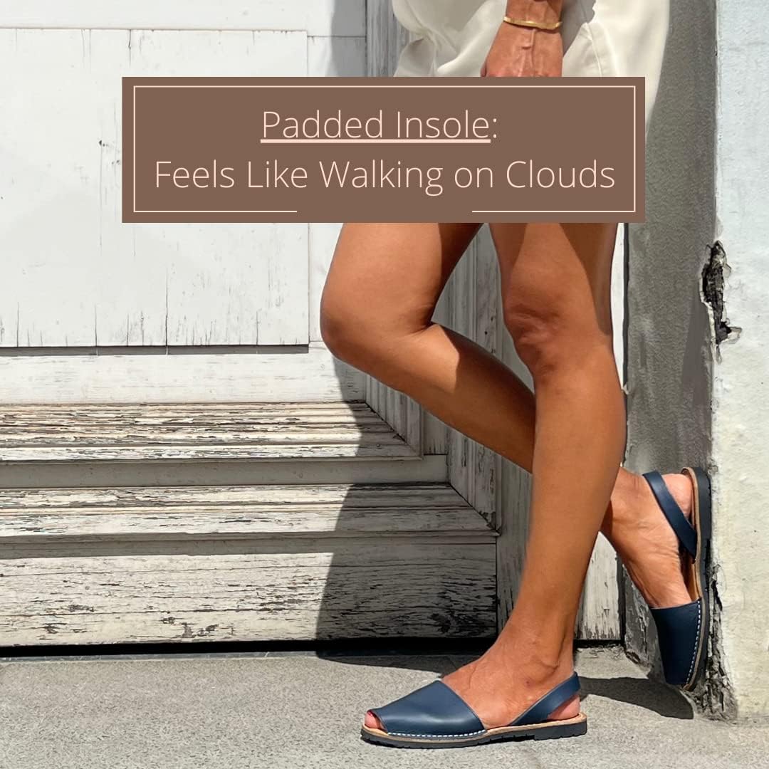 Women's Classic Flat Sandals - Soft Leather Peep Toe Dressy & Casual Slip-On Shoes | Perfect for Summer Outfits, Beach Vacations & Everyday Wear