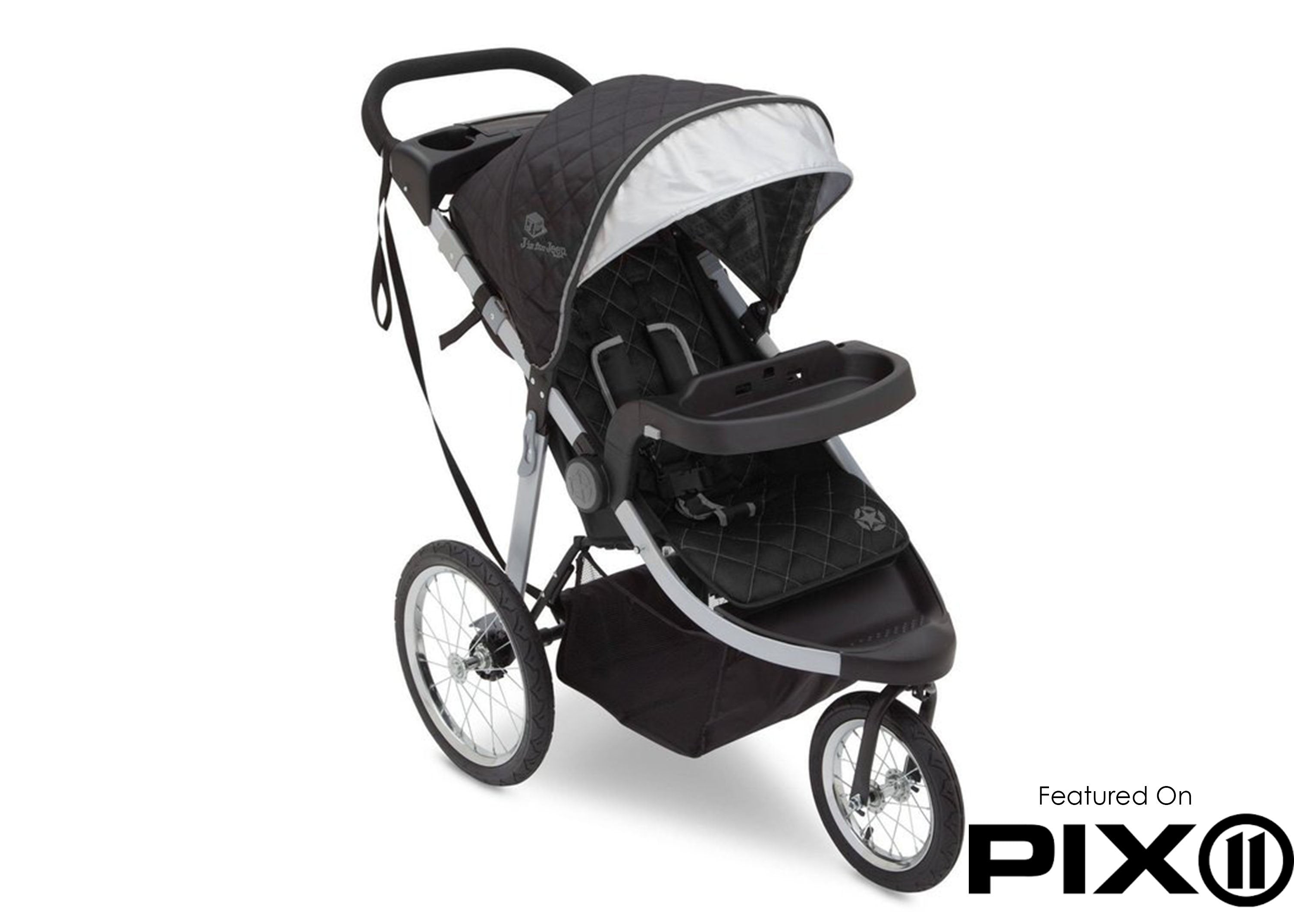 J is for Jeep® Brand All-Terrain Jogging Stroller for Cross-Country Running - Perfect for Outdoor Adventures, Trail Jogging & Family Walks