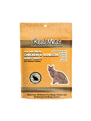 Premium Chicken & Venison Cat Treats - 3oz Natural Protein Snacks for Cats - Perfect for Training, Rewards & Bonding with Your Feline Friend