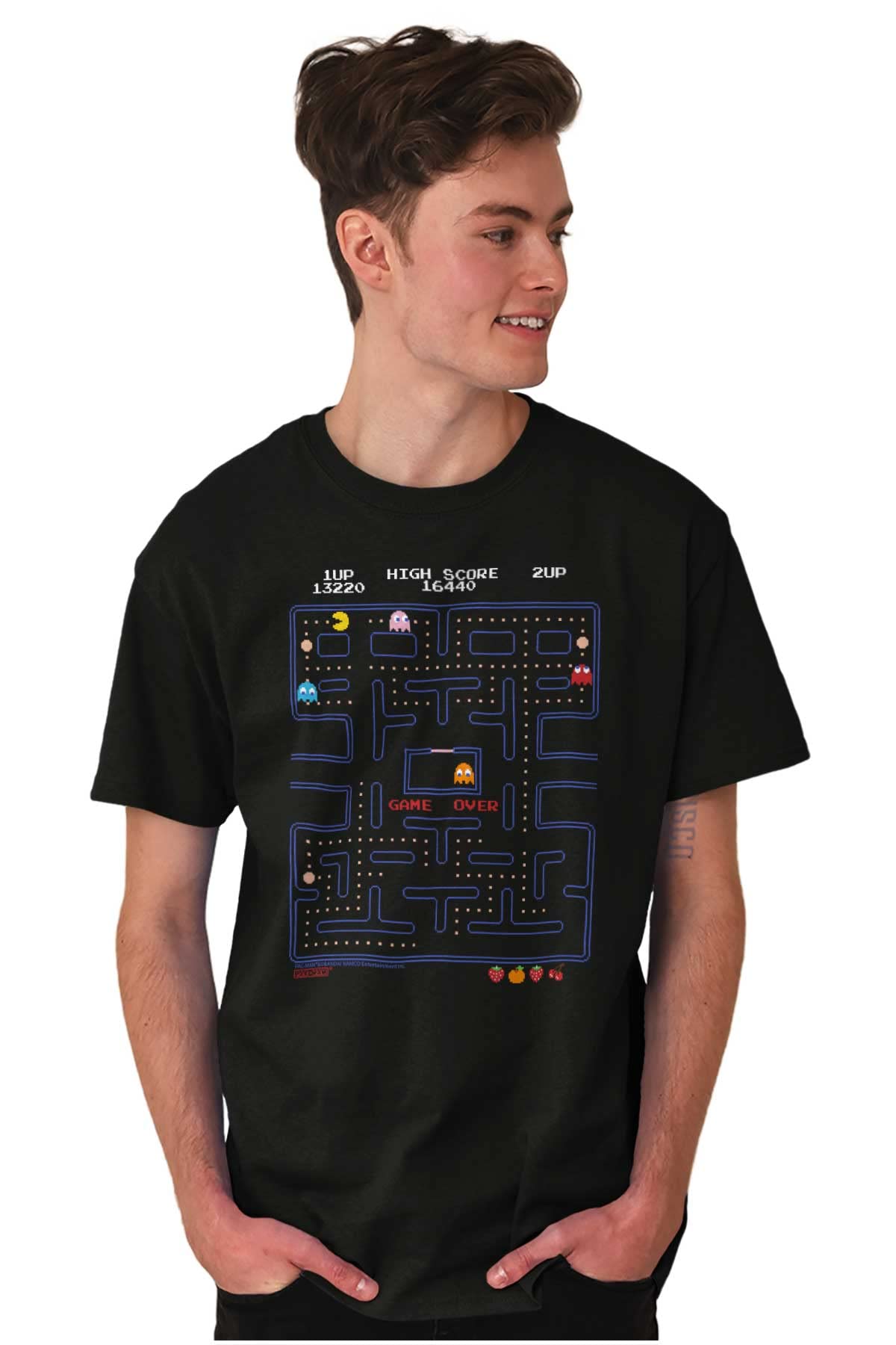 Pacman Game Over Retro Video Gaming Graphic T-Shirt for Men & Women - Perfect for Gamers, Casual Wear & Nostalgic Fashion