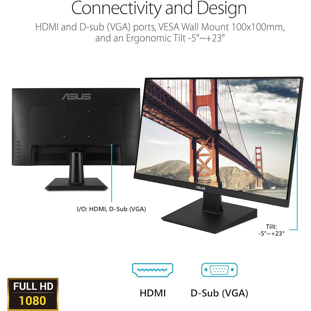 ASUS 27-inch Full HD IPS Monitor with 75Hz Refresh Rate, HDMI Port & Eye Care Technology - Perfect for Home Office, Gaming & Entertainment