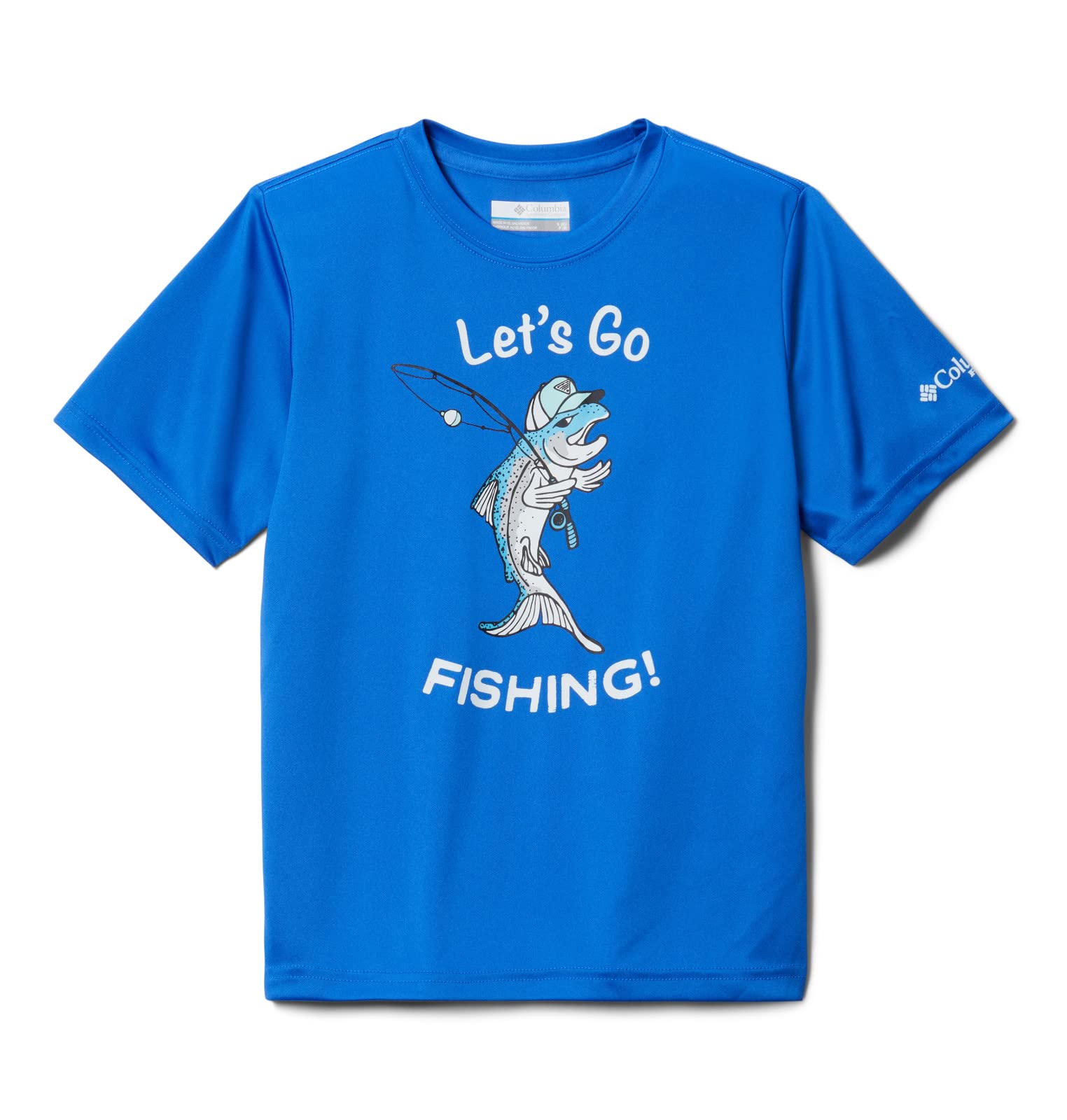 Columbia Boys' Terminal Tackle PFG Marlin America Short Sleeve Fishing Shirt - UPF 50 Sun Protection, Quick-Dry & Breathable for Outdoor Fishing, Boating, and Summer Adventures