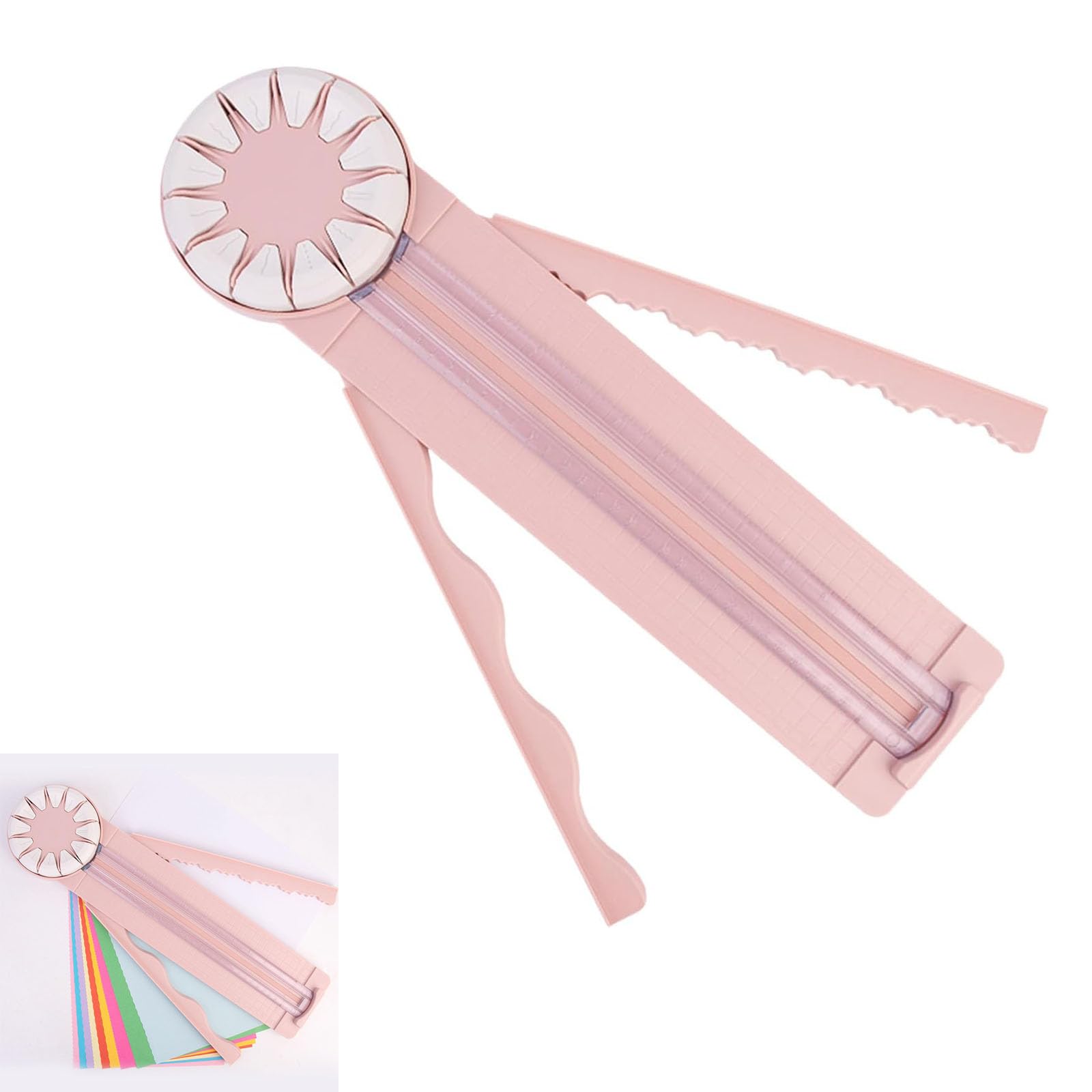 12-in-1 Multifunctional Paper Edge Cutter & Trimmer with Measurements - Perfect for Scrapbooking, Photo Albums, Card Making, DIY Crafts and Home Decoration Projects