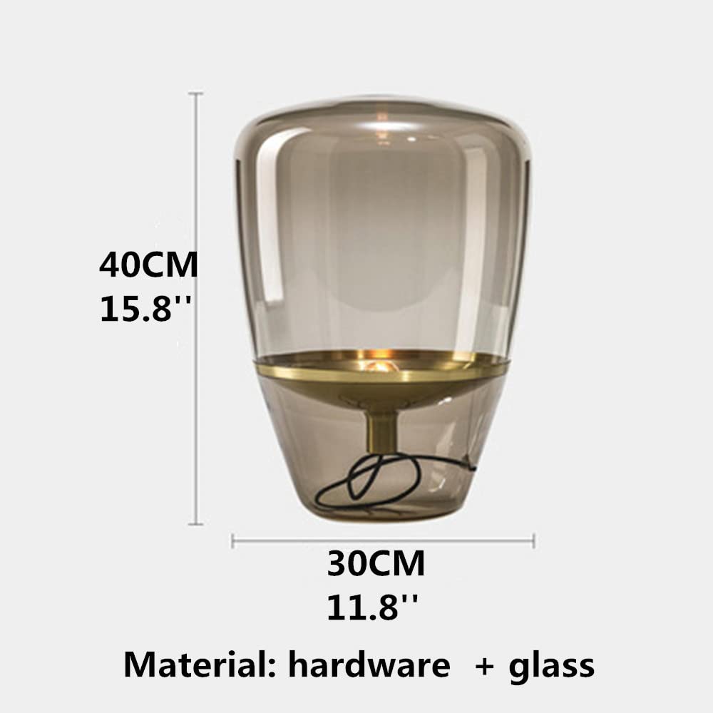 Luxury Black Postmodern Marble Glass Table Lamp - E26/E27 Base Bedside Lamp for Living Room, Bedroom & Study - Elegant Home Office Lighting Decor for Modern Interior Design