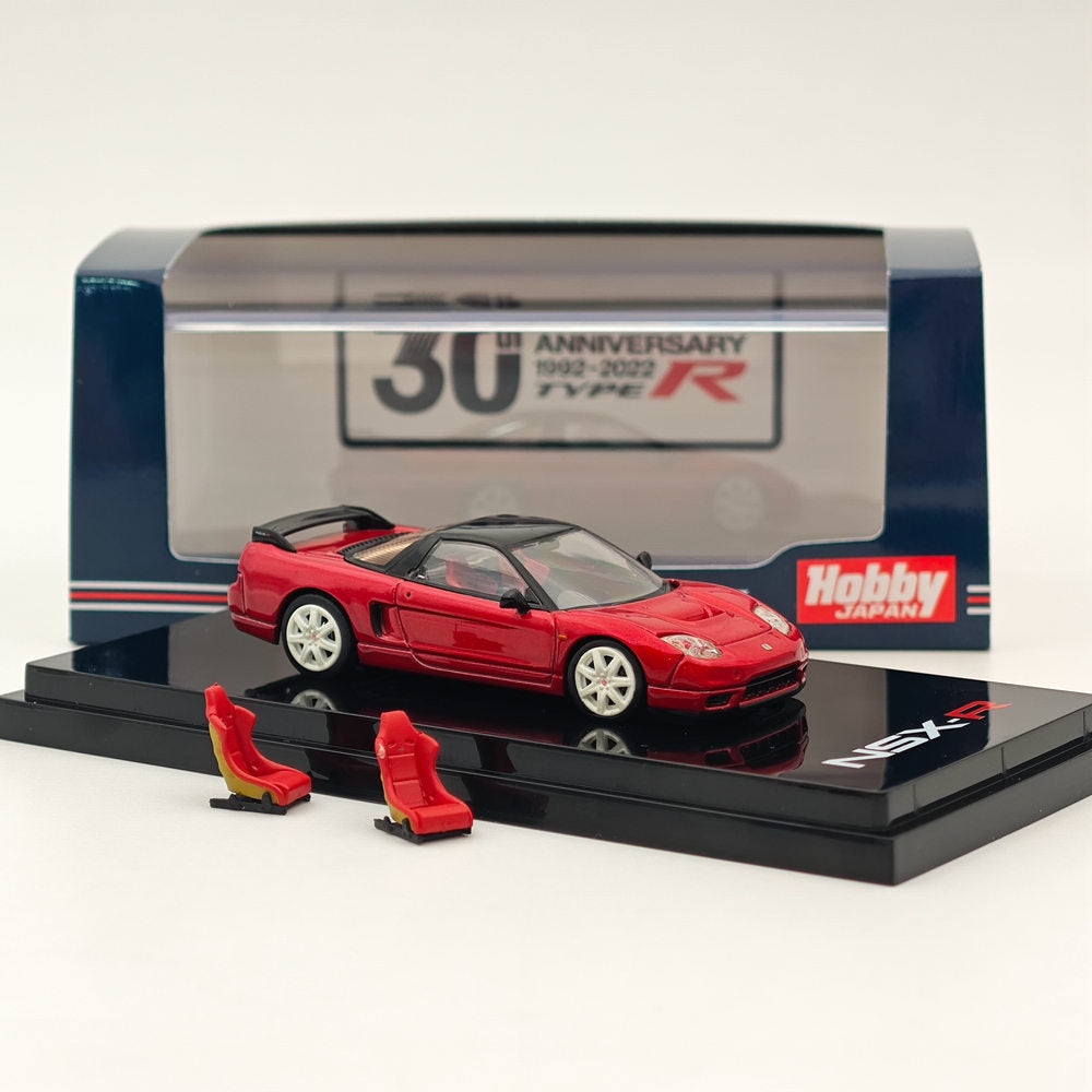 1/64 Scale Hobby Japan Honda NSX R (NA2) Diecast Model Car with Genuine Seats - Pearl Red Limited Edition Collectible for Display & Racing Enthusiasts - Perfect for Showcase, Gift, and Car Collection