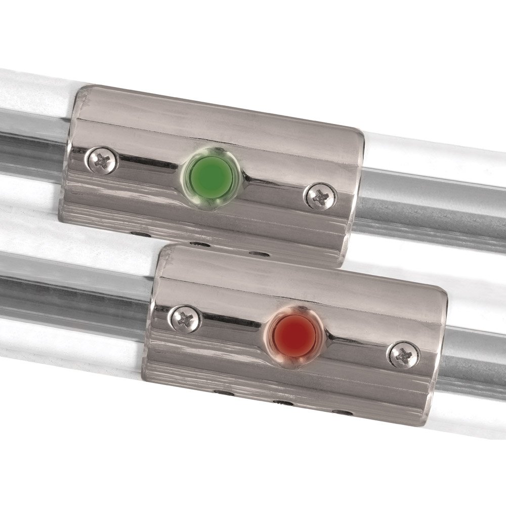 TACO Marine Rub Rail Mounted Navigation Lights for Boats Up to 30 Feet - Port and Starboard Set - Perfect for Night Boating, Fishing, and Water Safety