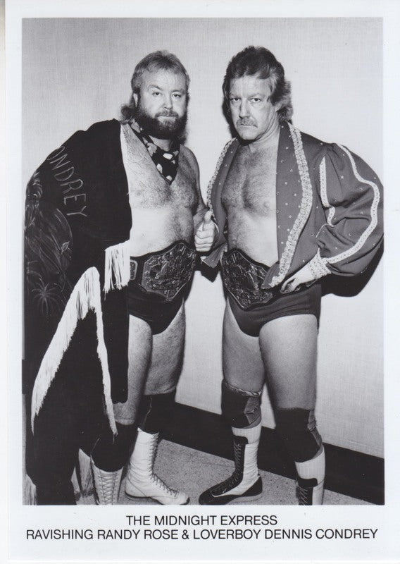 1987 AWA Tag Team Champions Original Midnight Express Vintage 5x7 Promo Photo - Wrestling Memorabilia for Collectors & Fans Display