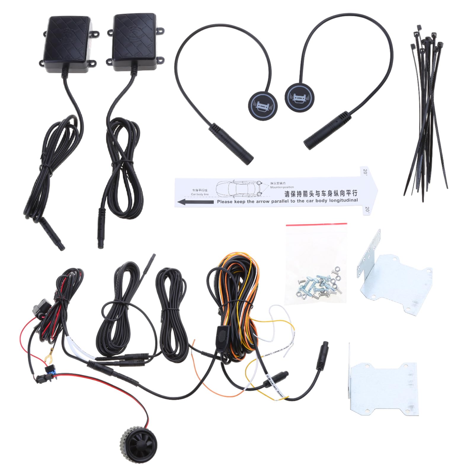 Uqezagpa Car BSD Blind Spot Radar Detection System - Microwave Sensor for Lane Change Assistance & Reversing Safety - Universal Parking Aid with Parallel Driving Support | Perfect for Highway Safety, Parking Assistance & Blind Spot Monitoring