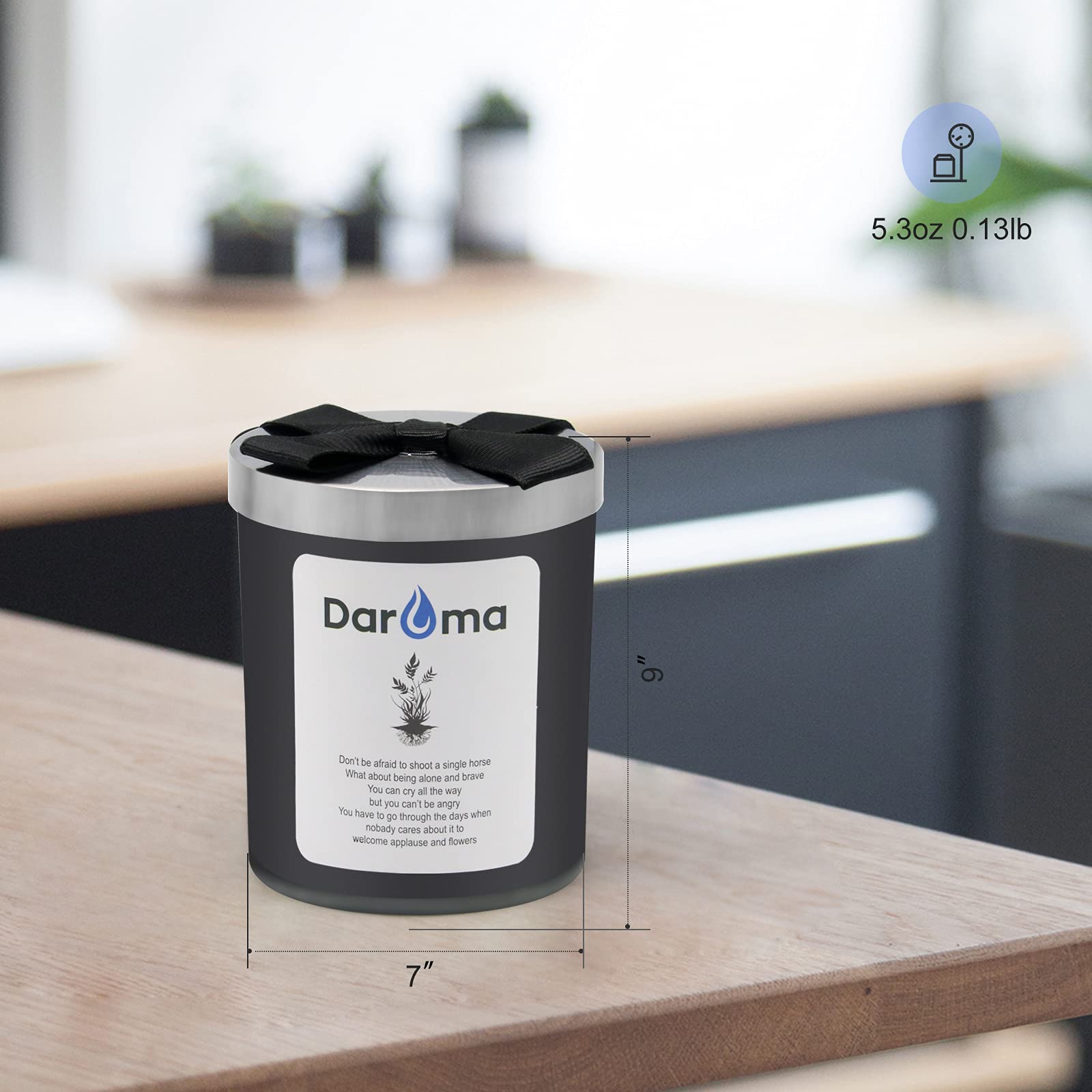 Daroma Aromatherapy Scented Candle - 100% Natural Soy Wax with Essential Oils | Long-Lasting Jar Candle for Relaxation | Perfect for Bath, Yoga, Work & Meditation | Ideal Holiday Gift for Birthday, Christmas | California Huckleberry Fragrance | Home Decor & Stress Relief
