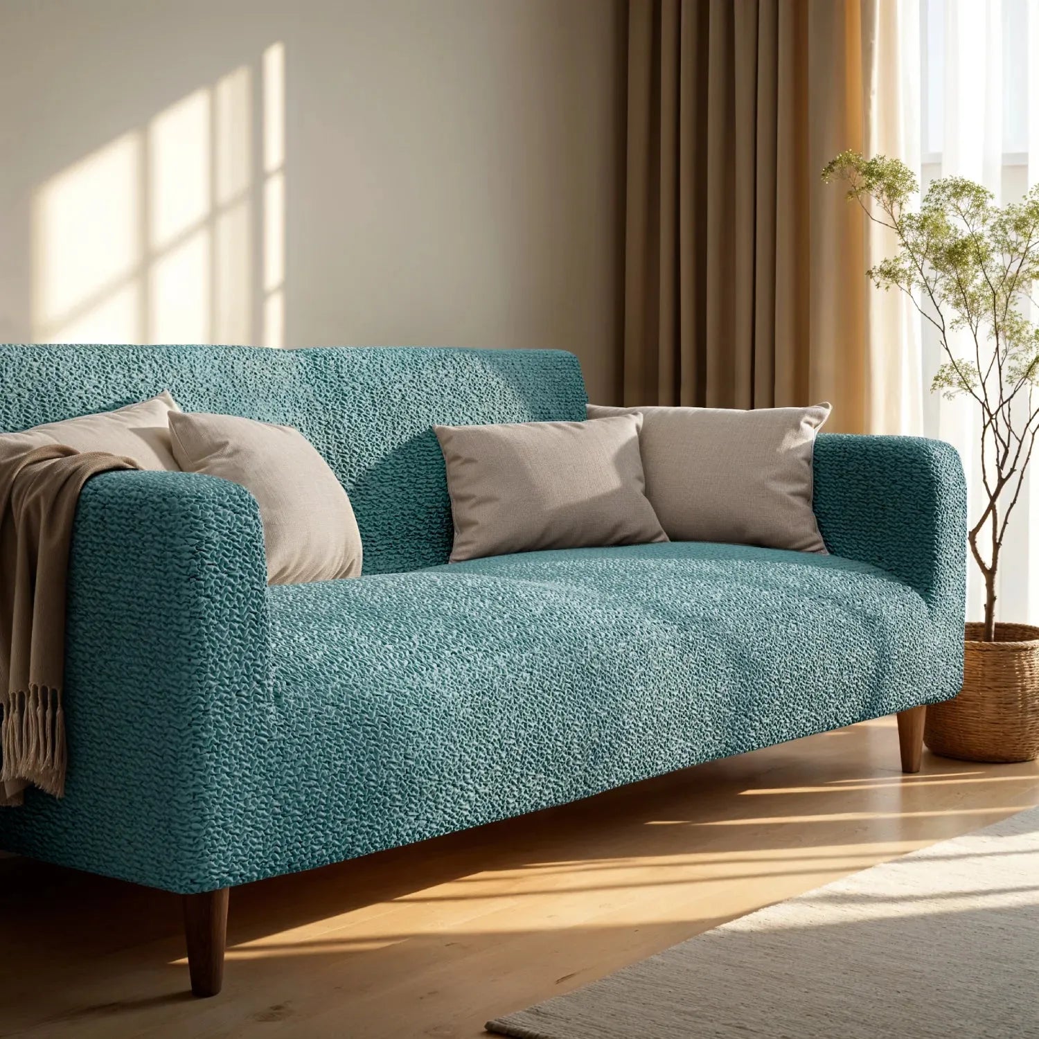2 Seater Loveseat Slipcover - Soft Microfiber Fabric - Perfect for Living Room, Bedroom & Home Decor