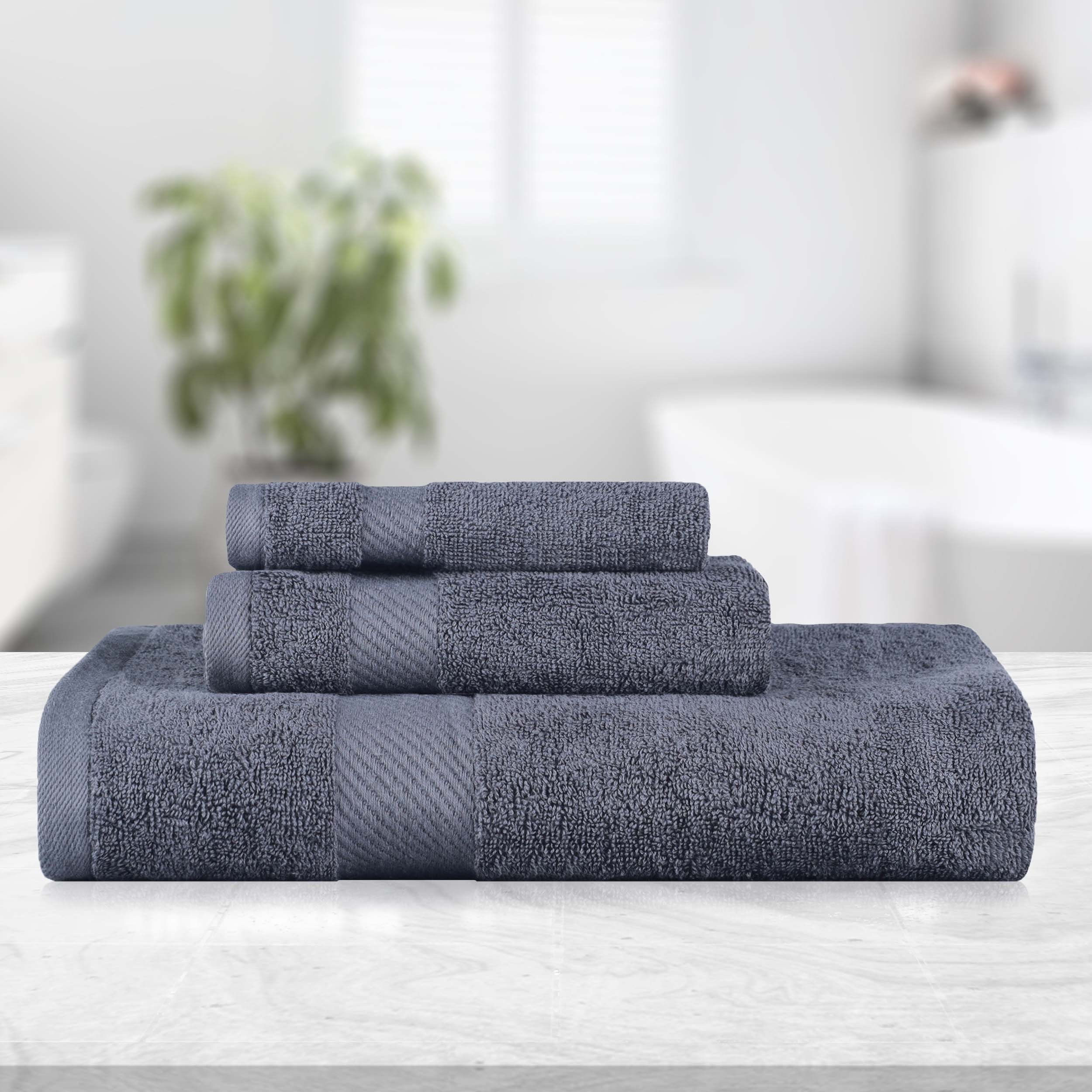 Premium Egyptian Cotton Quick-Drying 3-Piece Bath Towel Set - Ultra Soft & Absorbent for Spa, Gym & Luxury Home Use