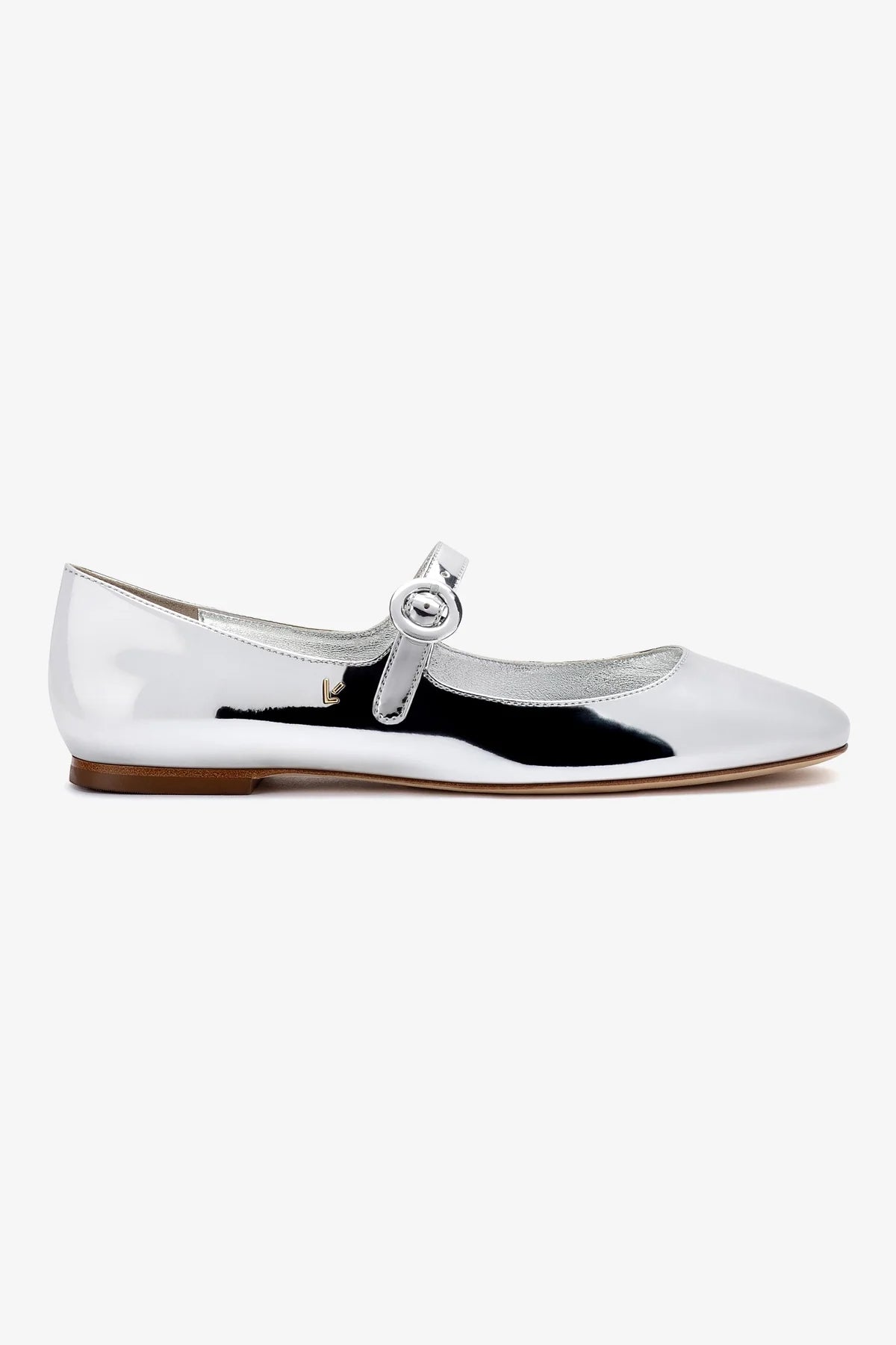 Blair Ballet Flat Shoes for Women - Silver Specchio Mirror Finish - Comfortable & Stylish for Work, Parties & Everyday Wear