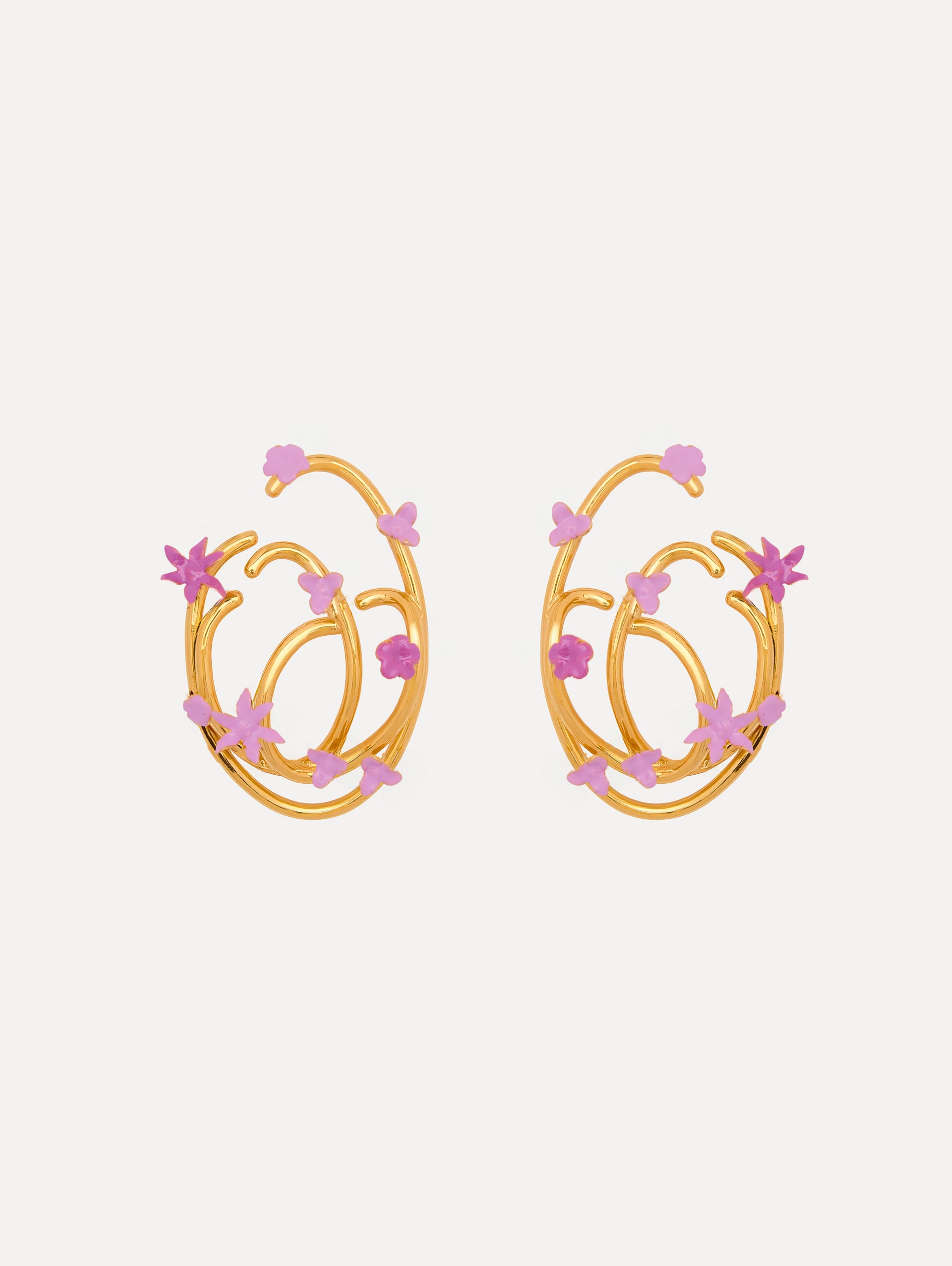 Tangled O Floral Earrings - Boho Dangle Earrings for Women, Handmade Floral Jewelry for Parties, Weddings & Everyday Wear