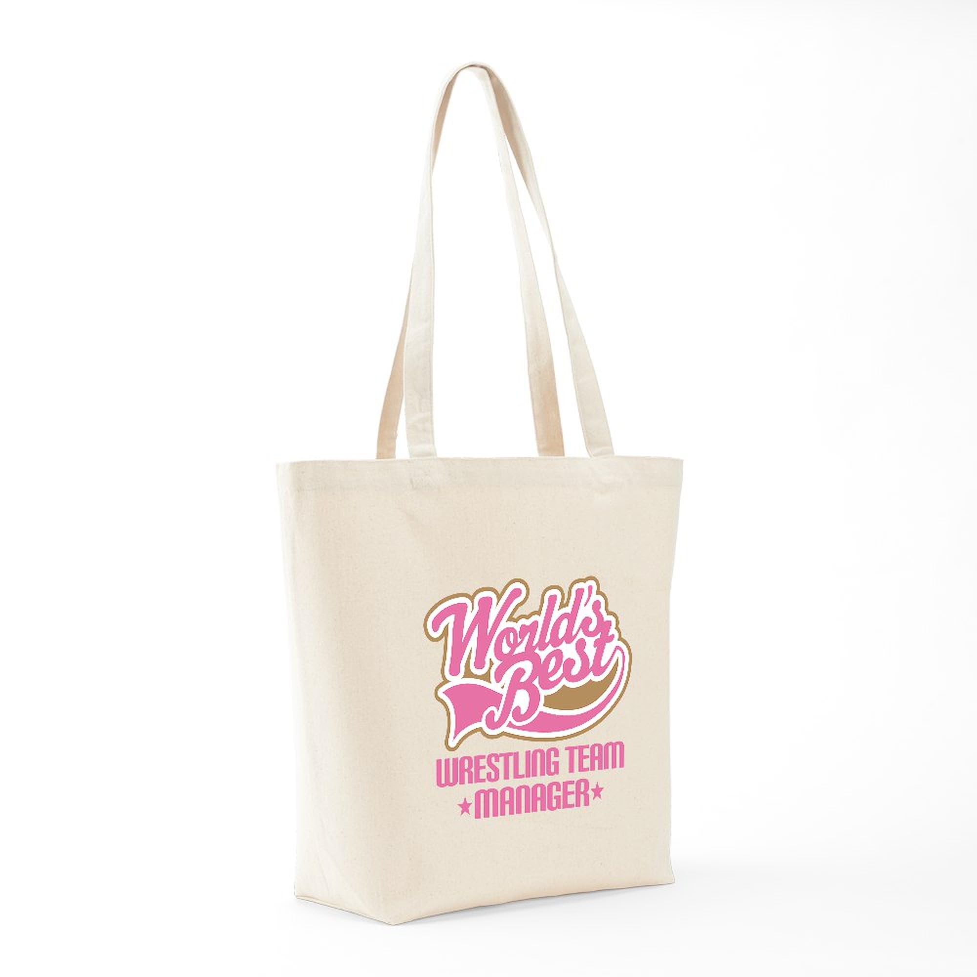 Wrestling Team Manager Tote Bag - Natural Canvas Reusable Shopping Bag for Sports Teams, Gym & School | Durable & Eco-Friendly