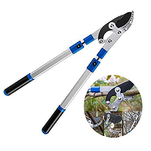 RONGJJ Telescopic Bypass Garden Pruning Shears - 69cm to 101cm Extendable Hedge Trimmer, Sharp Shrub Cutting Tool for Boxwood & Bushes | Perfect for Landscaping, Tree Trimming & Outdoor Gardening