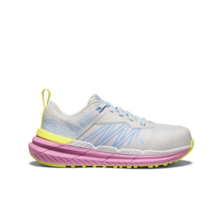 Women's Speedworks ESD Work Sneakers with Carbon Toe - Alloy/Moonlight Mauve | Slip-Resistant Safety Shoes for Electricians, Nurses & Warehouse Workers