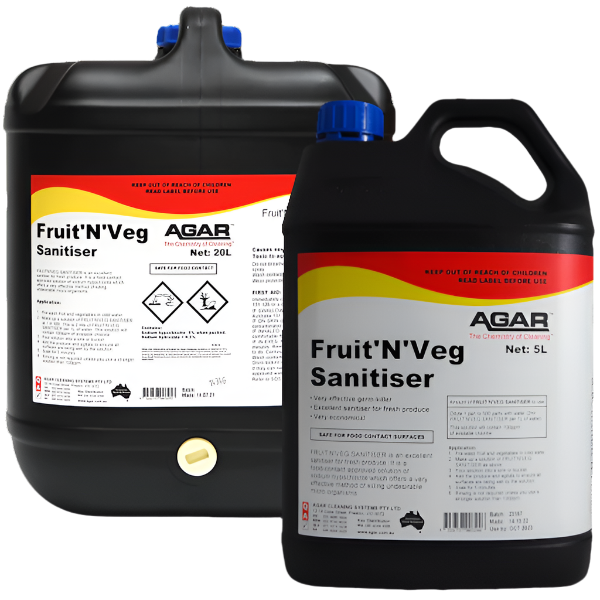 Organic Agar Fruit & Vegetable Sanitiser - Natural Food Wash for Fresh Produce - Perfect for Cleaning Apples, Grapes, Berries & Leafy Greens - Kitchen & Healthy Eating Essential