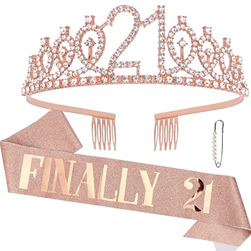 rose gold 21 crown & sash