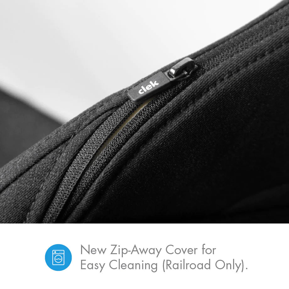 Clek Fllo Convertible Car Seat - Railroad Ziip (Flame Retardant Free) | Safe & Comfortable Infant to Toddler Car Seat for Travel & Daily Commute
