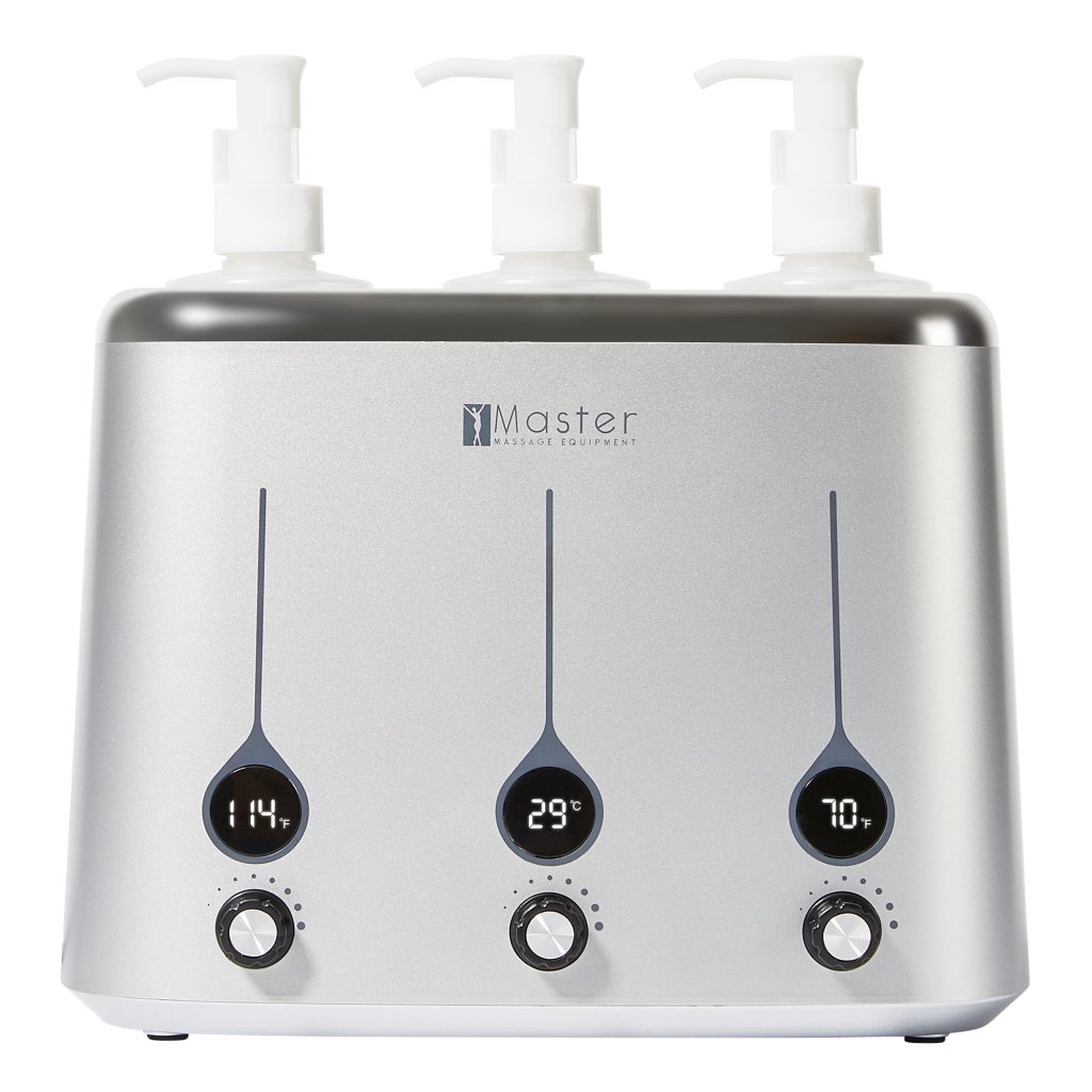 Professional 3-Bottle Heated Massage Oil Warmer & Lotion Dispenser - Fast Warming Body Cream Heater for Spa, Massage Therapy & Home Use - Perfect for Relaxation & Skin Care