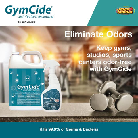 GymCide Concentrated Disinfectant & Cleaner - Powerful Gym Equipment Sanitizer for Home & Commercial Use | Kills 99.9% Germs | Ideal for Fitness Equipment, Yoga Mats & Sports Gear