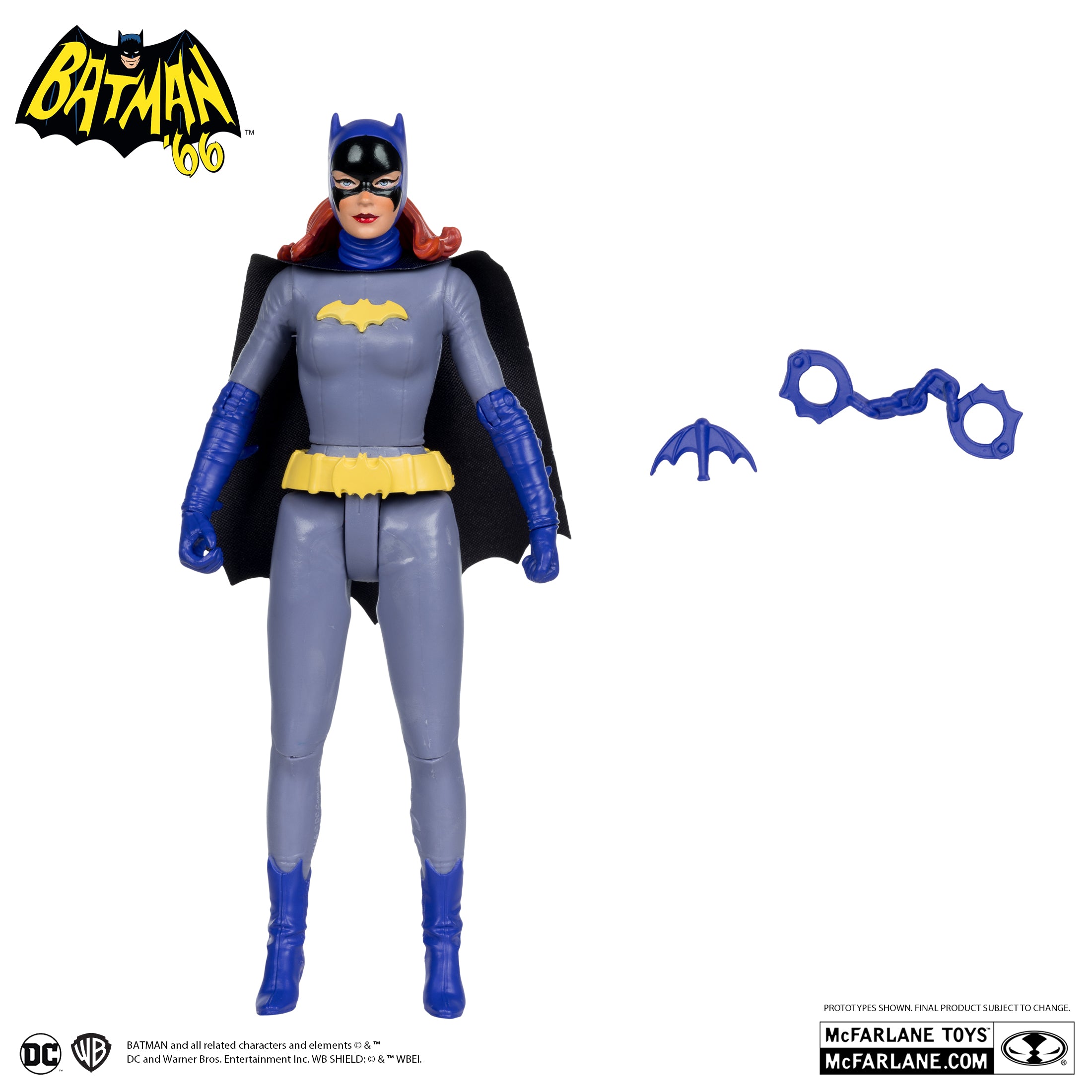 Vintage Batgirl Action Figure - Blue & Grey Costume from Batman Classic TV Series by McFarlane Toys | DC Comics Collectible for Display & Cosplay Inspiration