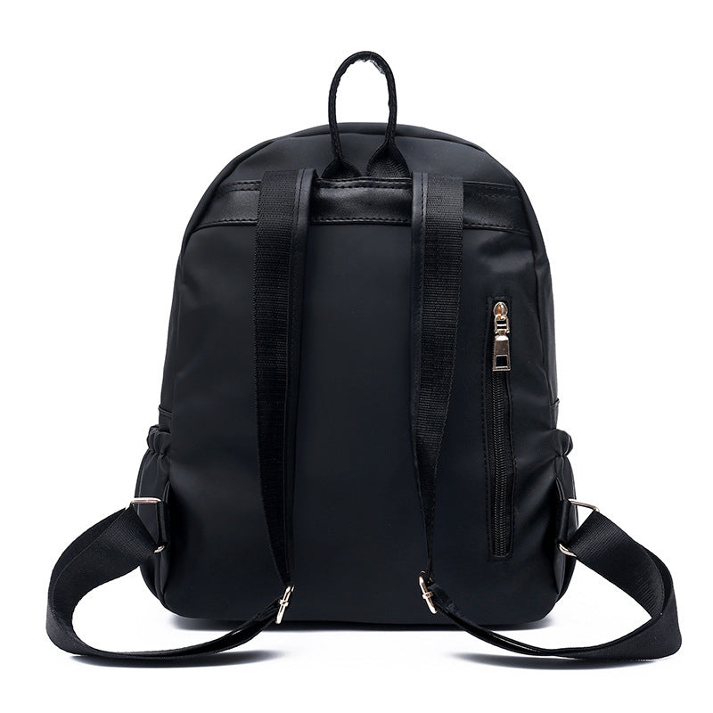 Waterproof Women's Backpack - Lightweight Black Cloth Backpack for Hiking, Travel & Daily Use