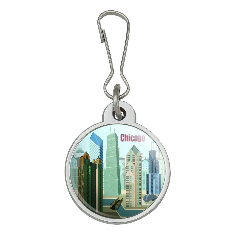 Chicago Skyline Souvenir - Hancock Building & Willis Tower Charm for Handbags, Purses, Luggage & Backpacks | Perfect Travel Accessory & Gift for Tourists