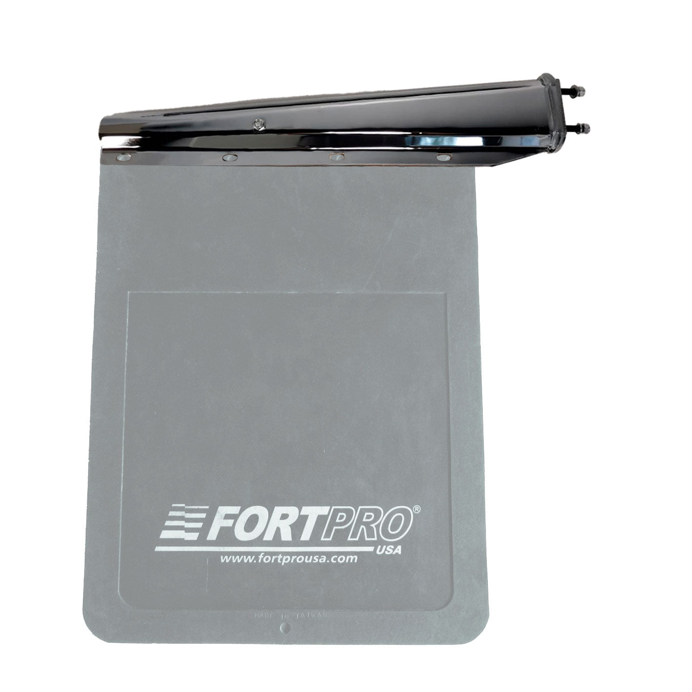 Fortpro 30 Chrome Spring Loaded Mud Flap Hanger Pair - 2.5