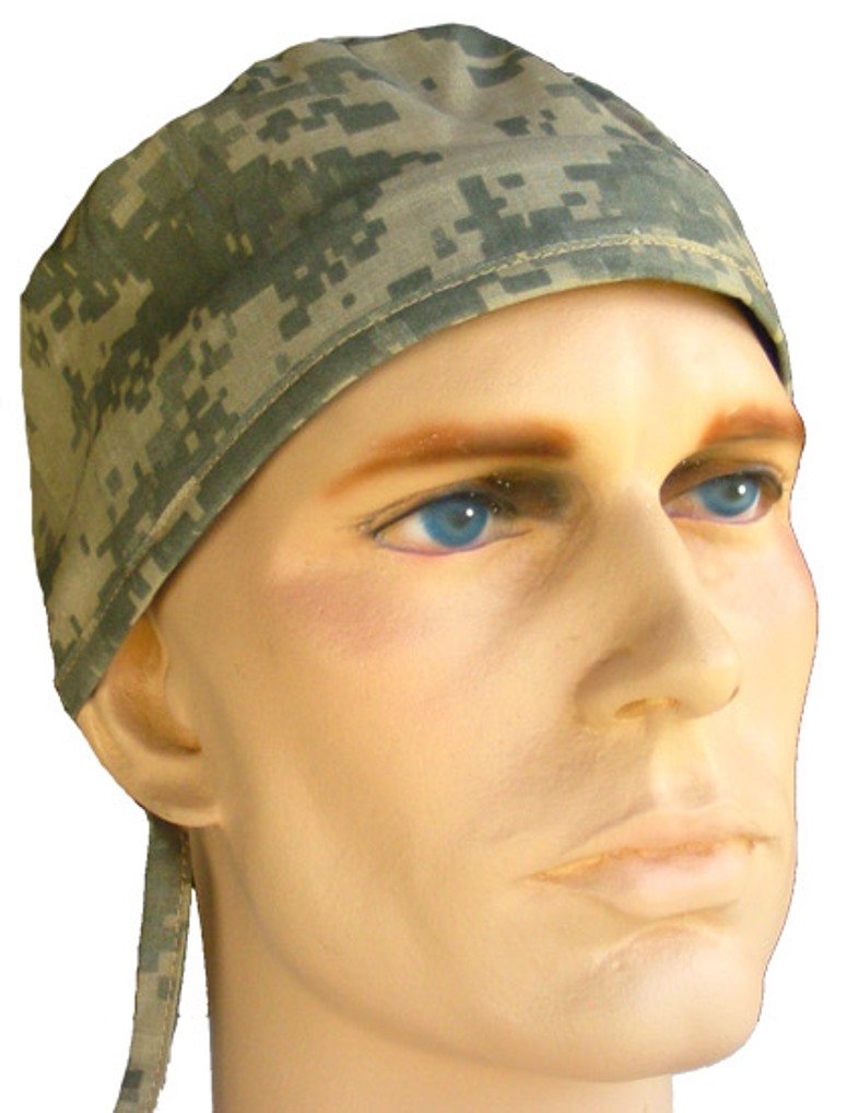 USA Made Digital ACU Camo Medical Scrub Cap with Sweatband & Adjustable Ties - Breathable Surgical Hat for Doctors, Nurses, Vets, Dentists - Perfect for Hospitals, Clinics & Long Shifts