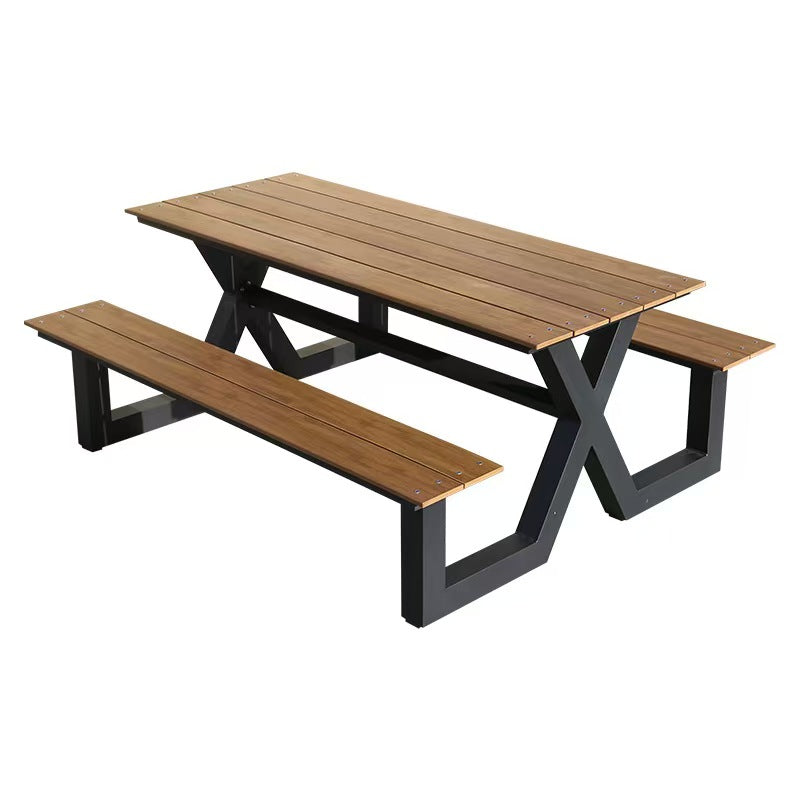 Lemoine Outdoor Rectangular Dining Set - Durable Patio Furniture for Garden, Deck, and Backyard Entertaining