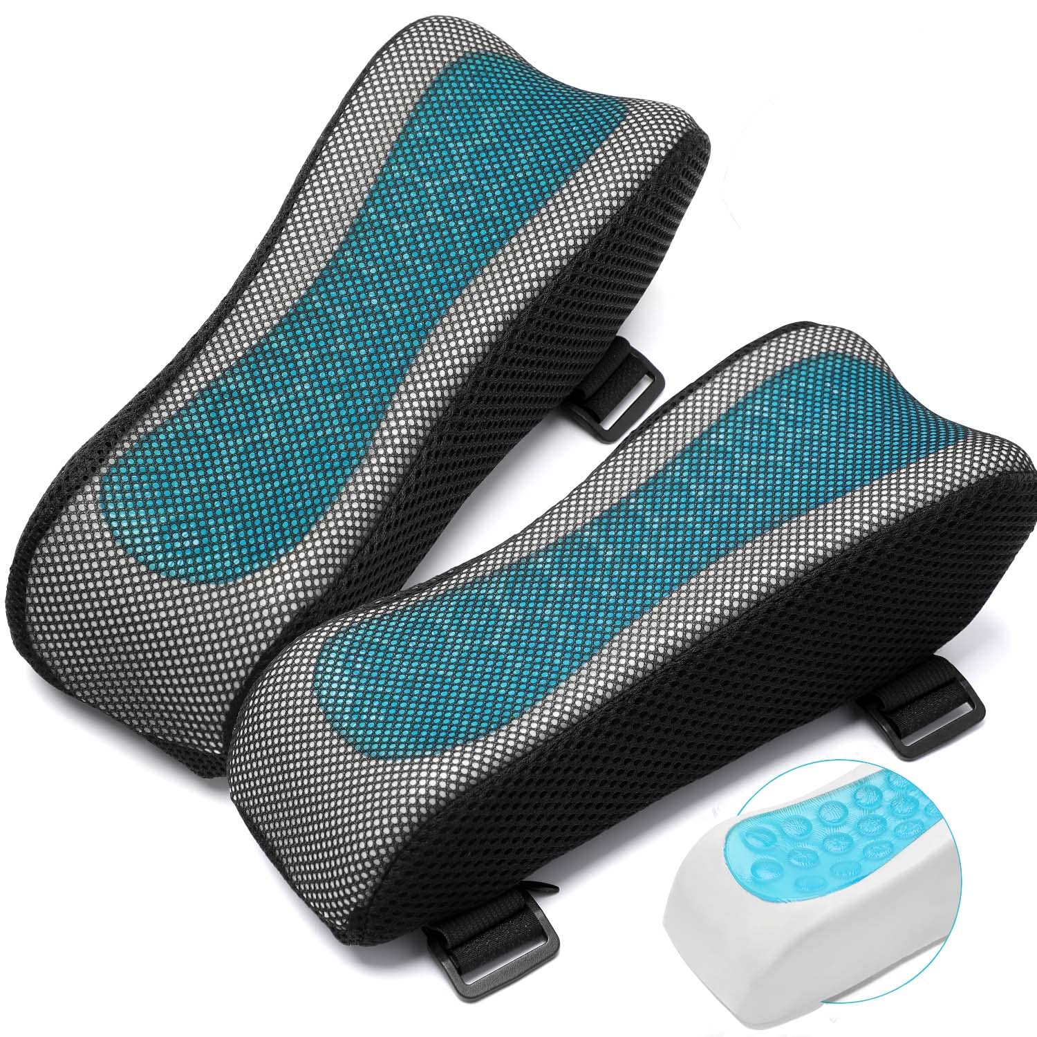 Ergonomic Office Chair Arm Pads & Covers - Comfortable Armrest Cushions for Desk Chairs, Gaming Chairs & Workspace Support - Perfect for Long Hours of Typing, Gaming & Office Work