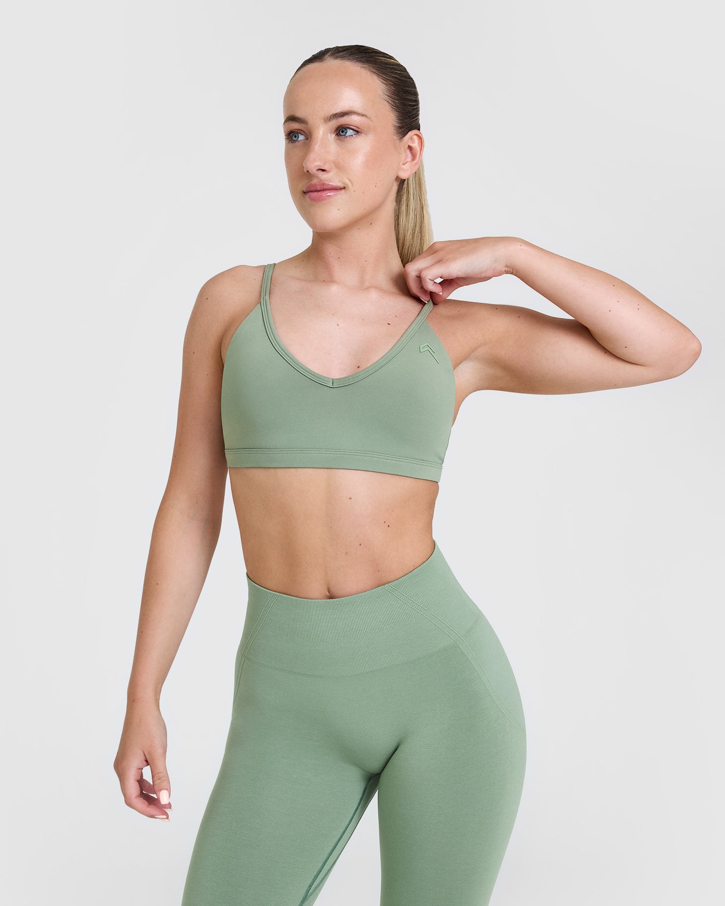 Timeless Strappy Bralette in Sage Green - Comfortable Wireless Bralette for Women, Perfect for Yoga, Lounge & Everyday Wear