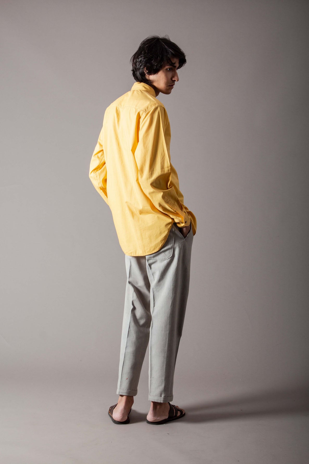 Handspun Handwoven Cotton Mustard Shirt for Men | Comfortable & Breathable Fabric | Perfect for Casual Wear & Summer Outfits